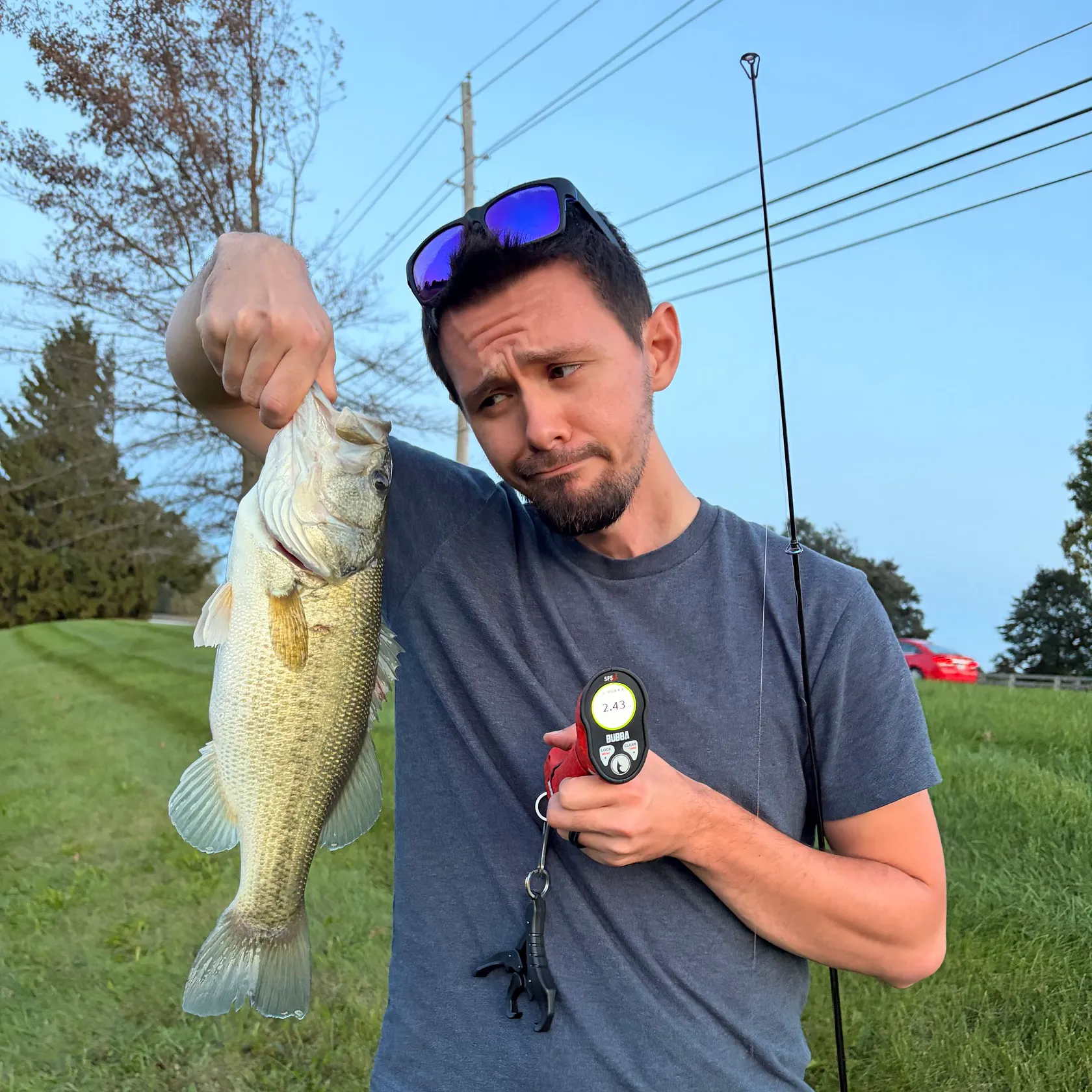 Largemouth bass caught on Fishbrain