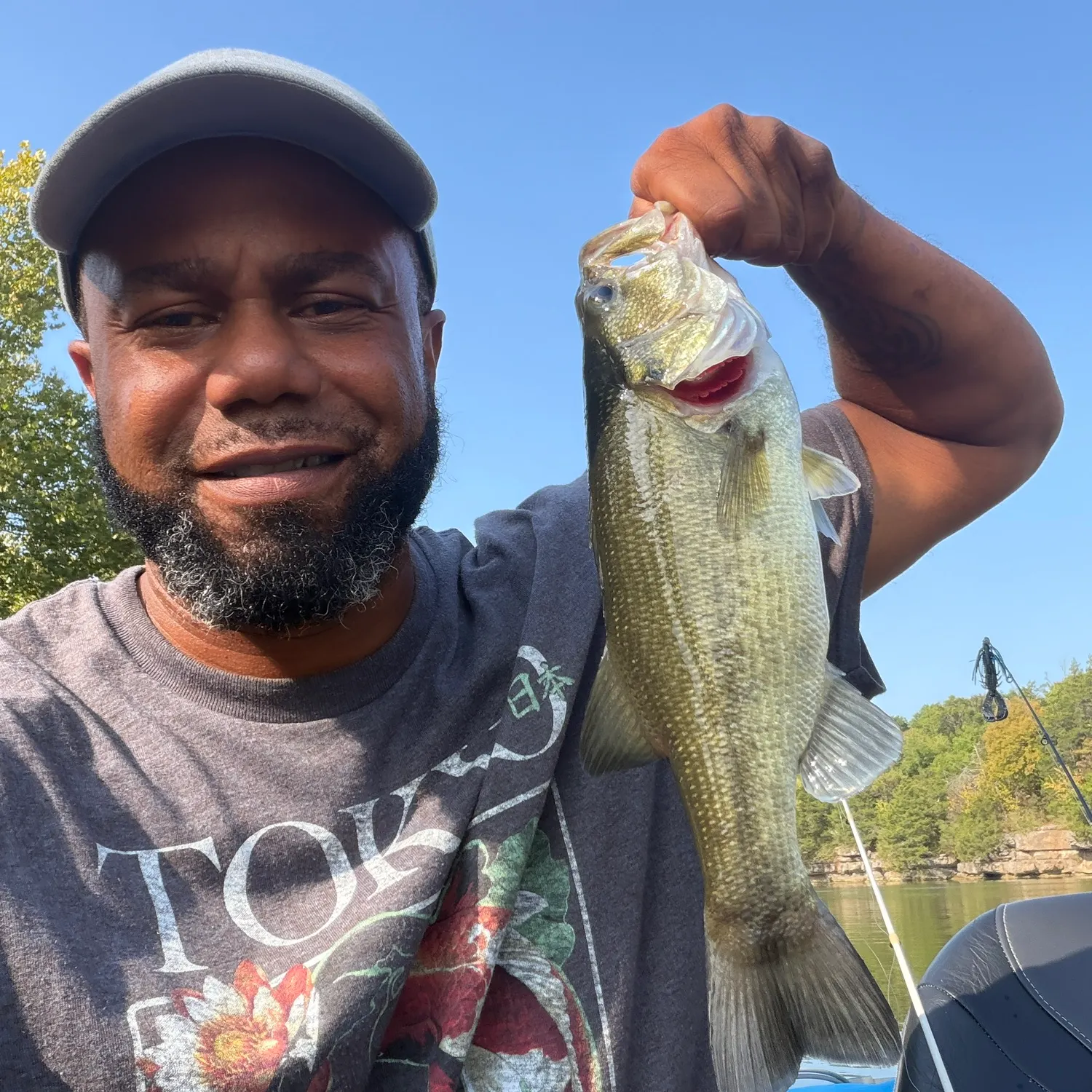 Largemouth bass caught on Fishbrain