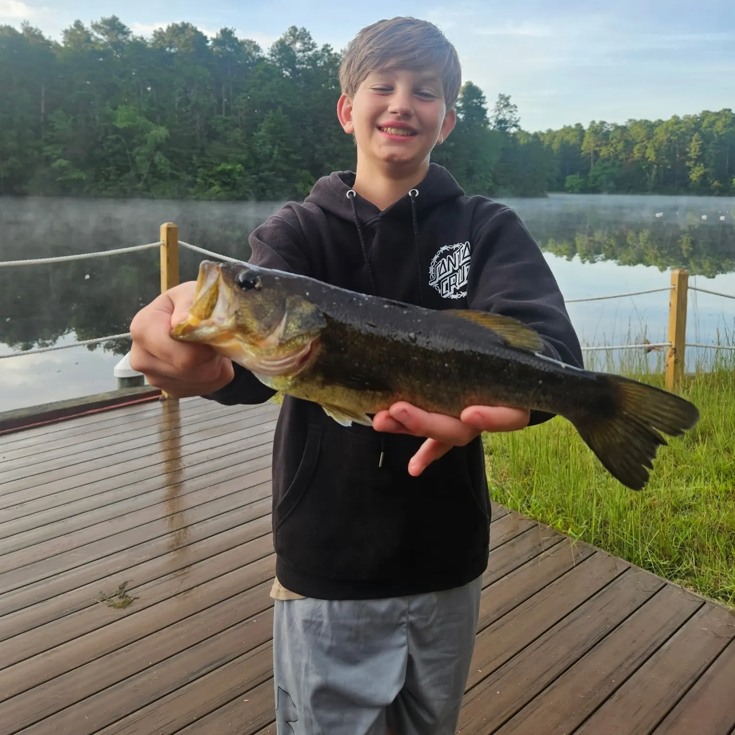 Largemouth bass caught on Fishbrain