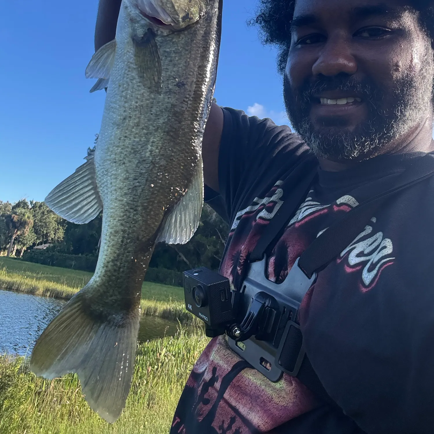 Largemouth bass caught on Fishbrain