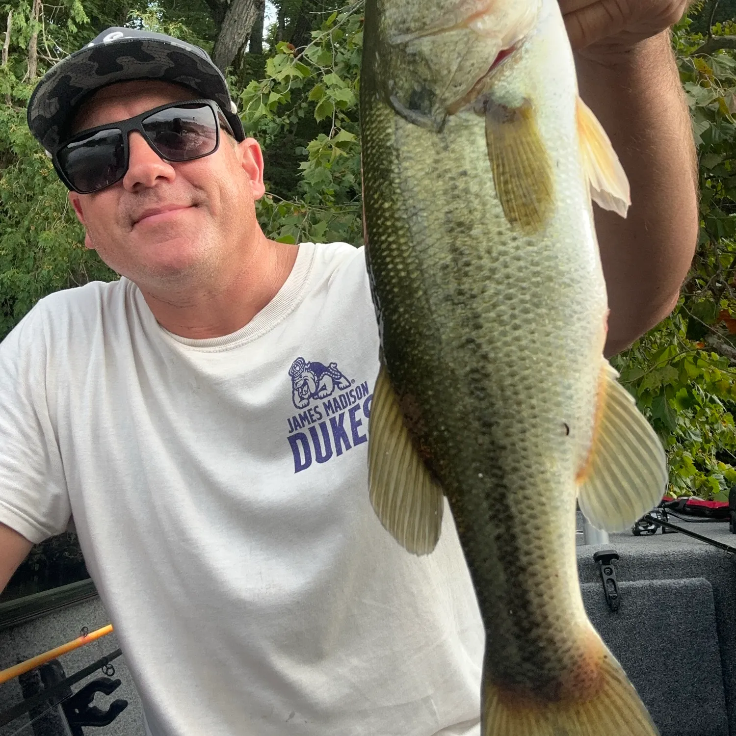 Largemouth bass caught on Fishbrain