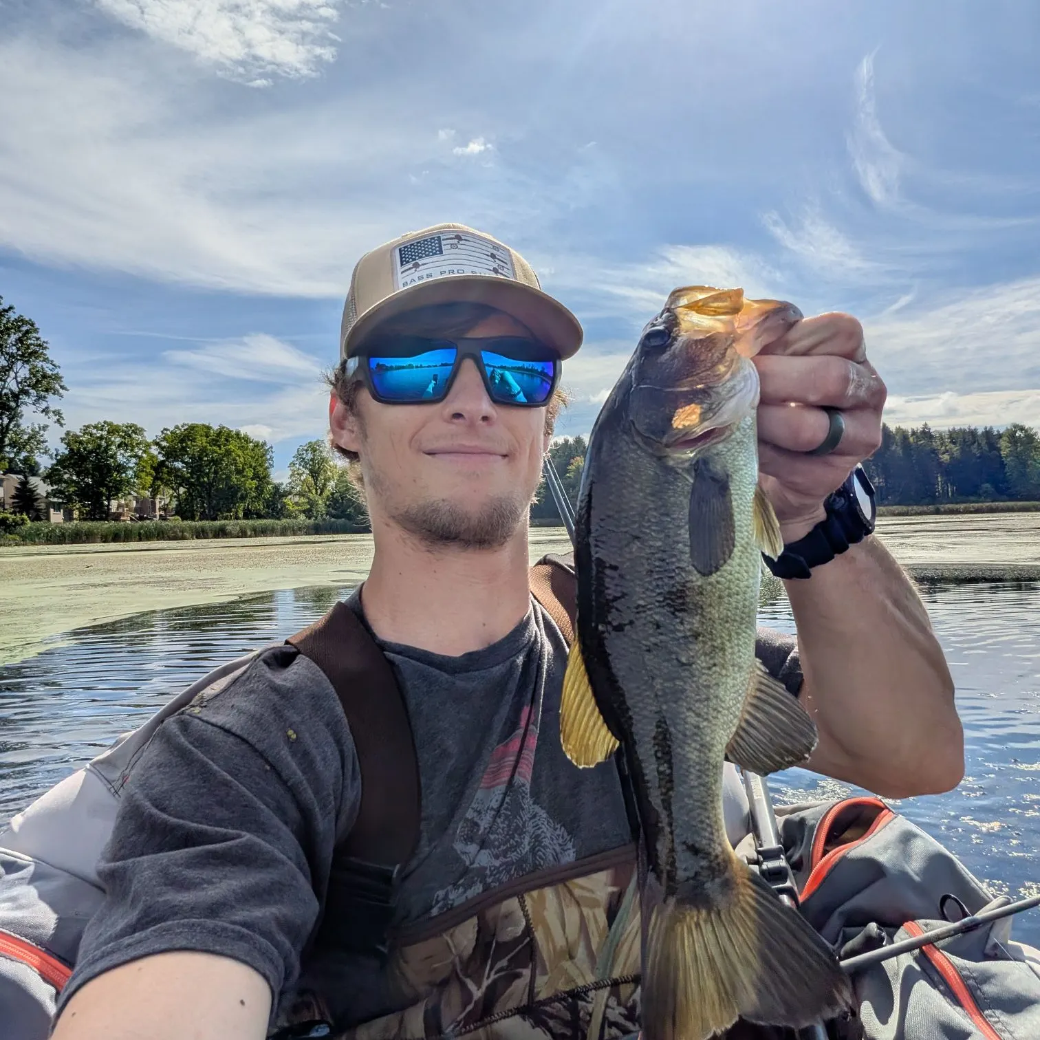 Largemouth bass caught on Fishbrain