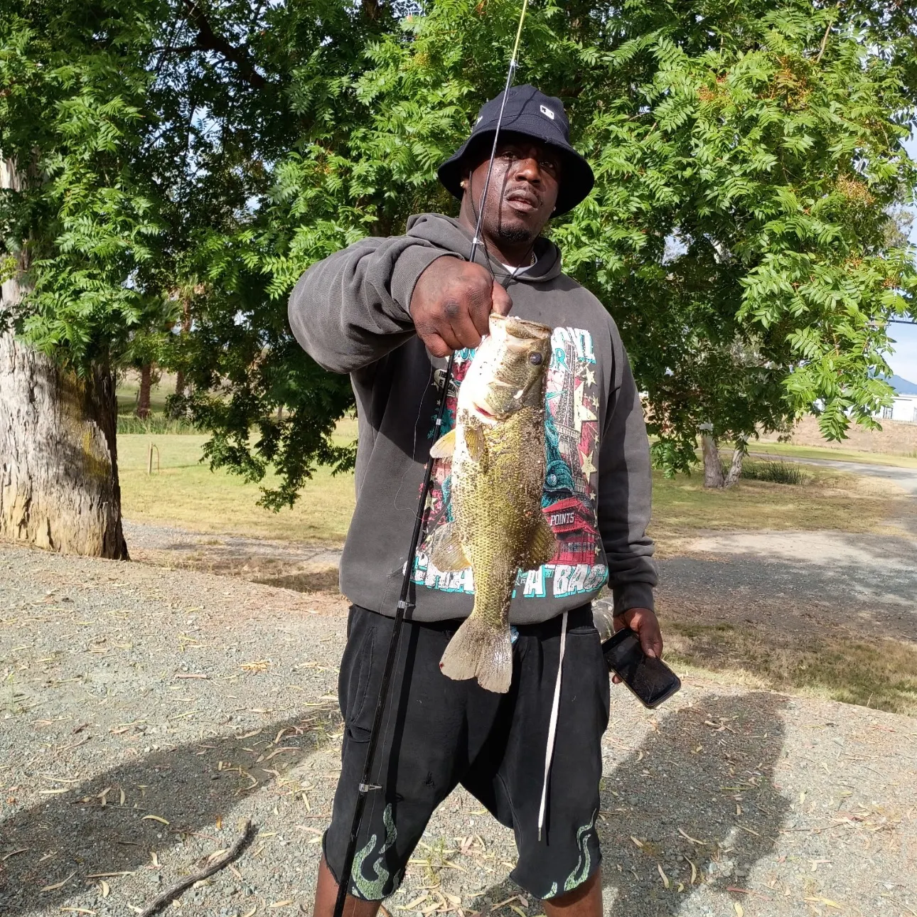 Largemouth bass caught on Fishbrain