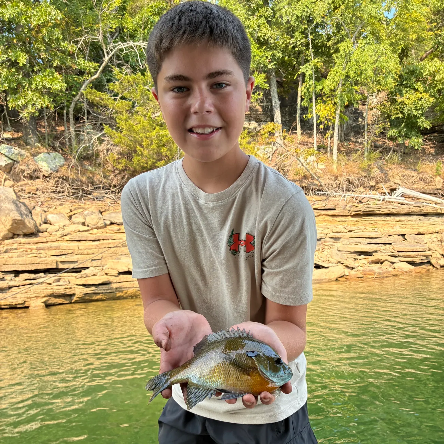Greengill hybrid caught on Fishbrain
