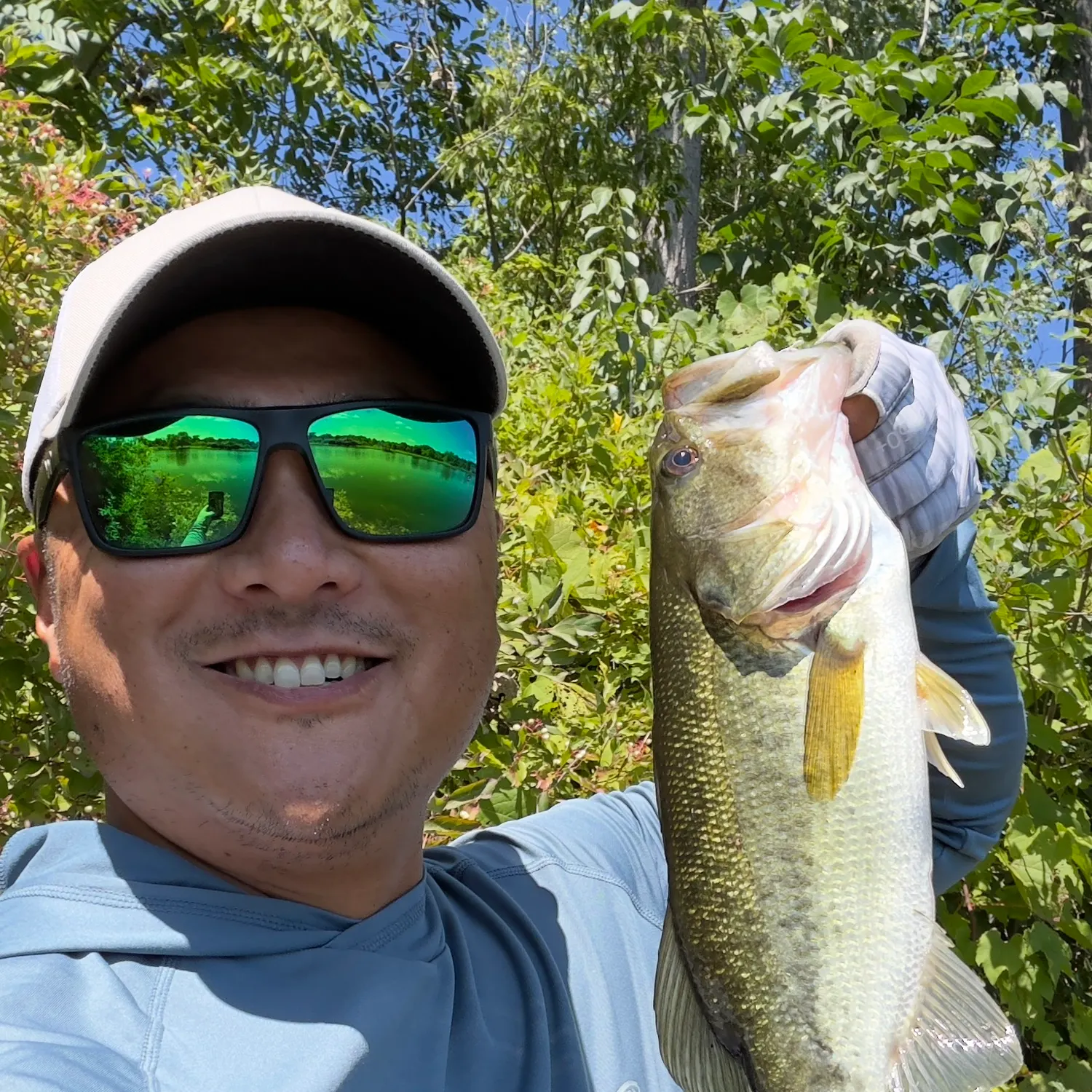 Largemouth bass caught on Fishbrain
