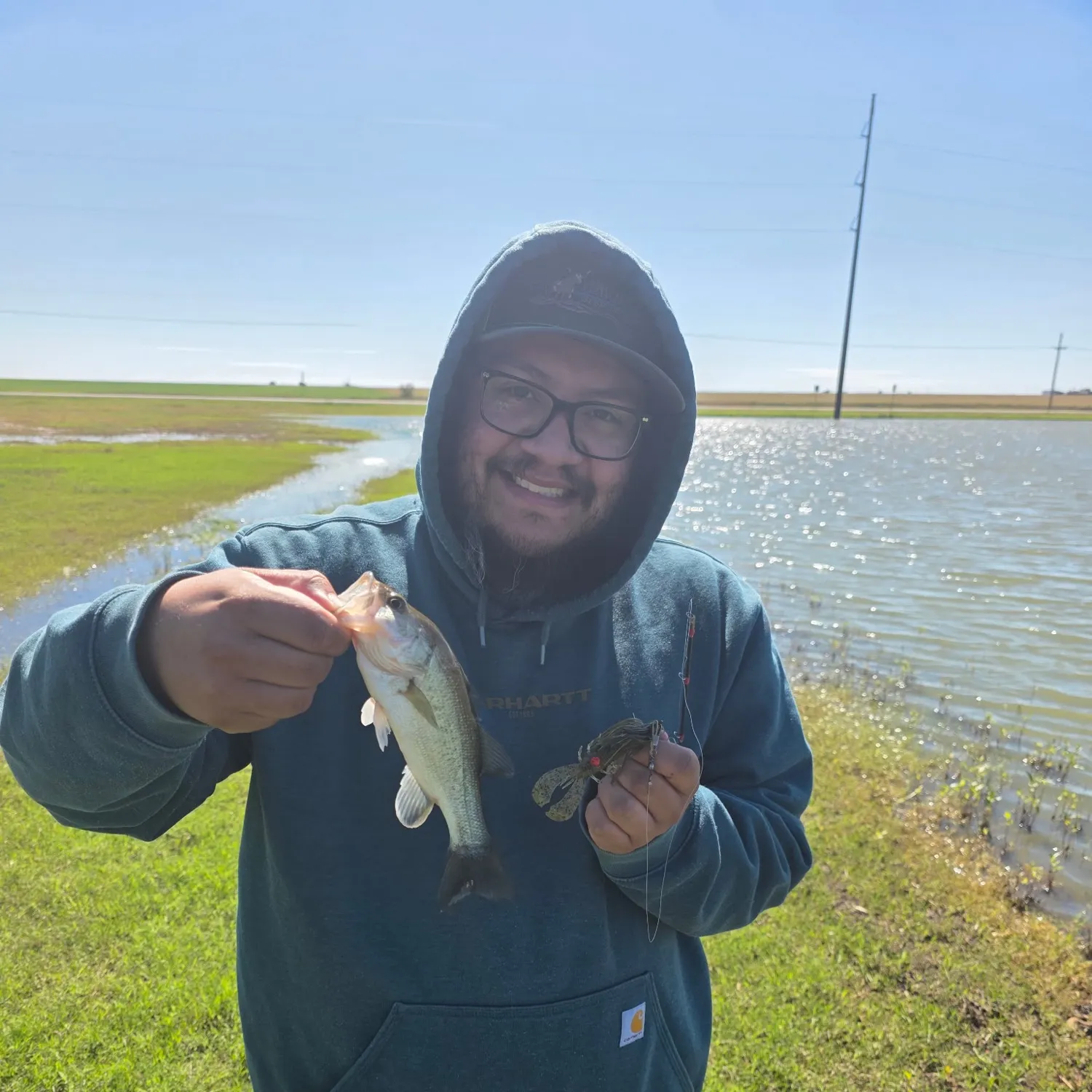 Largemouth bass caught on Fishbrain