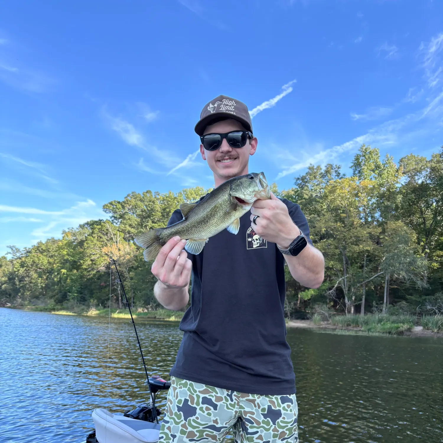 Largemouth bass caught on Fishbrain
