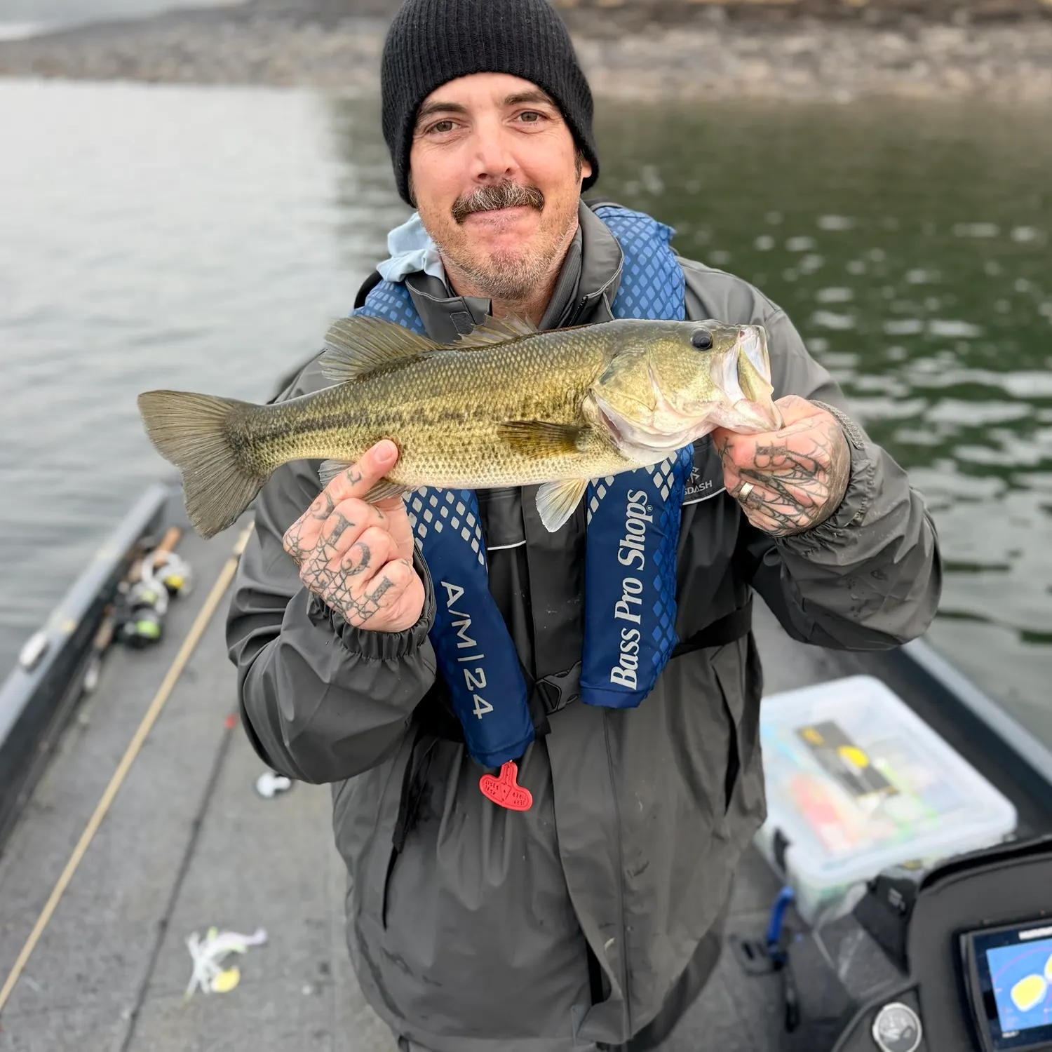 Largemouth bass caught on Fishbrain