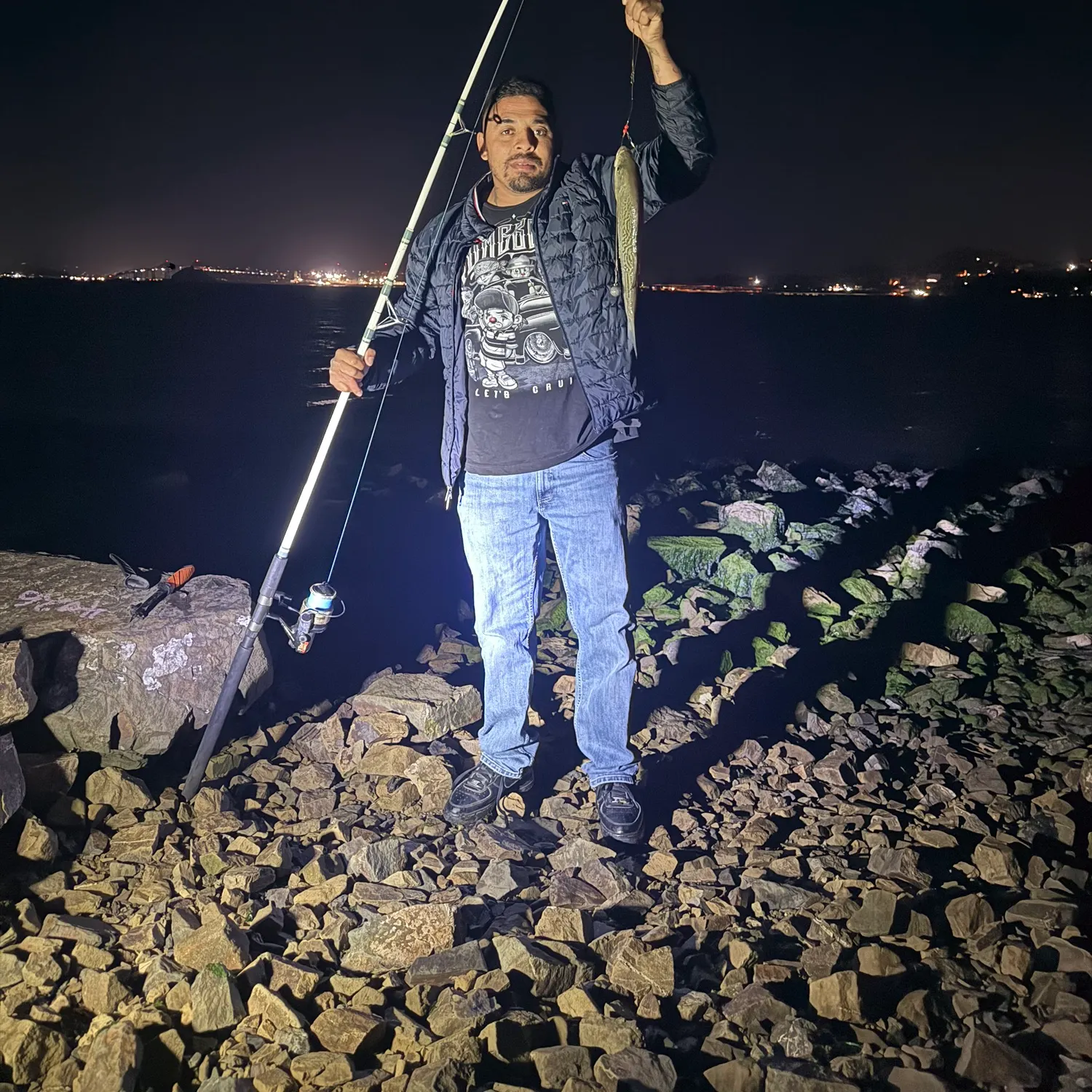 Striped bass caught on Fishbrain