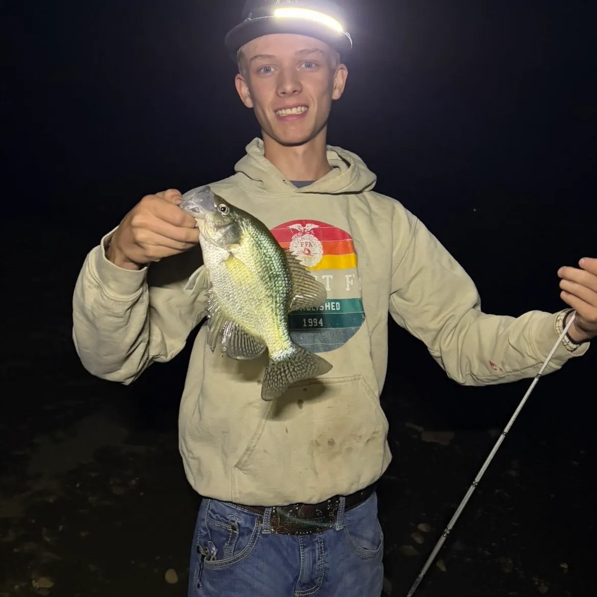 Black crappie caught on Fishbrain