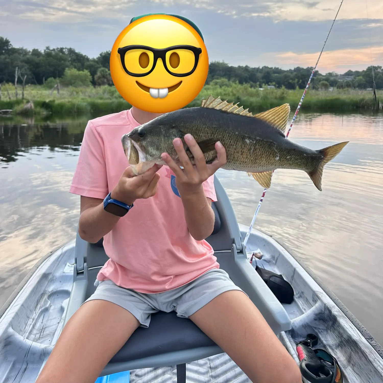 Largemouth bass caught on Fishbrain