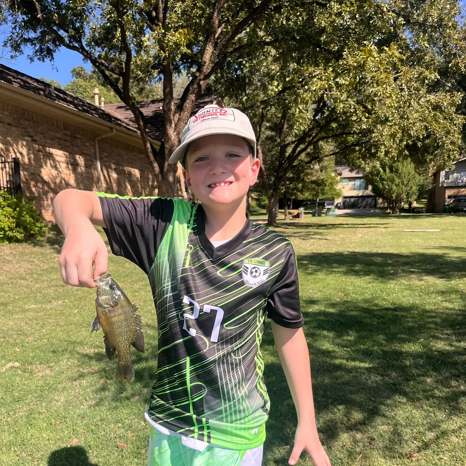 Green sunfish caught on Fishbrain