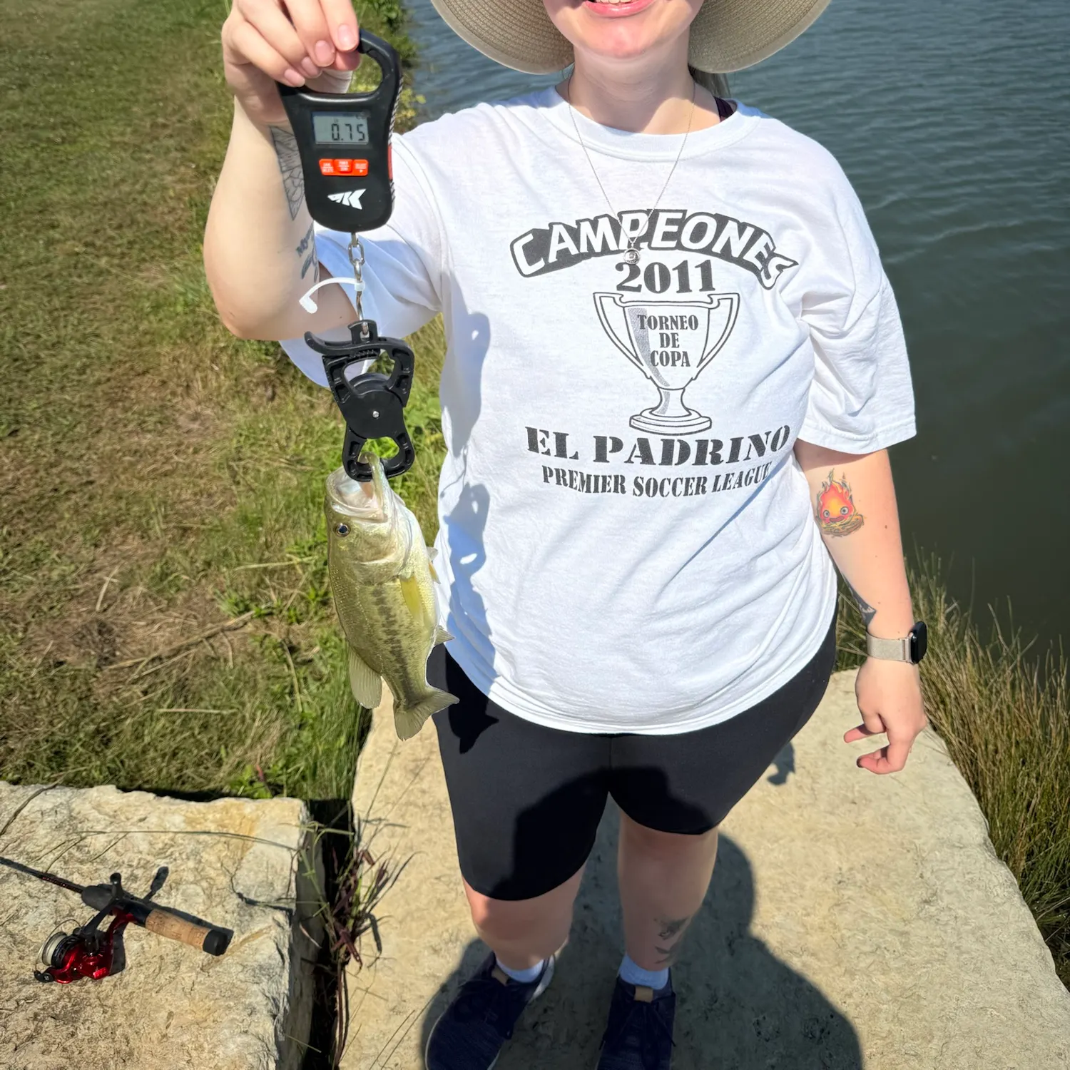 Largemouth bass caught on Fishbrain