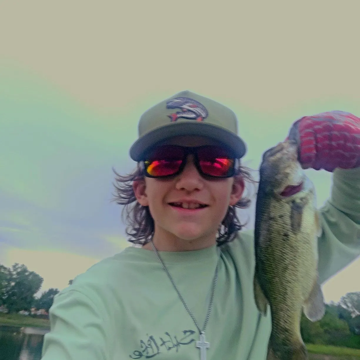Largemouth bass caught on Fishbrain