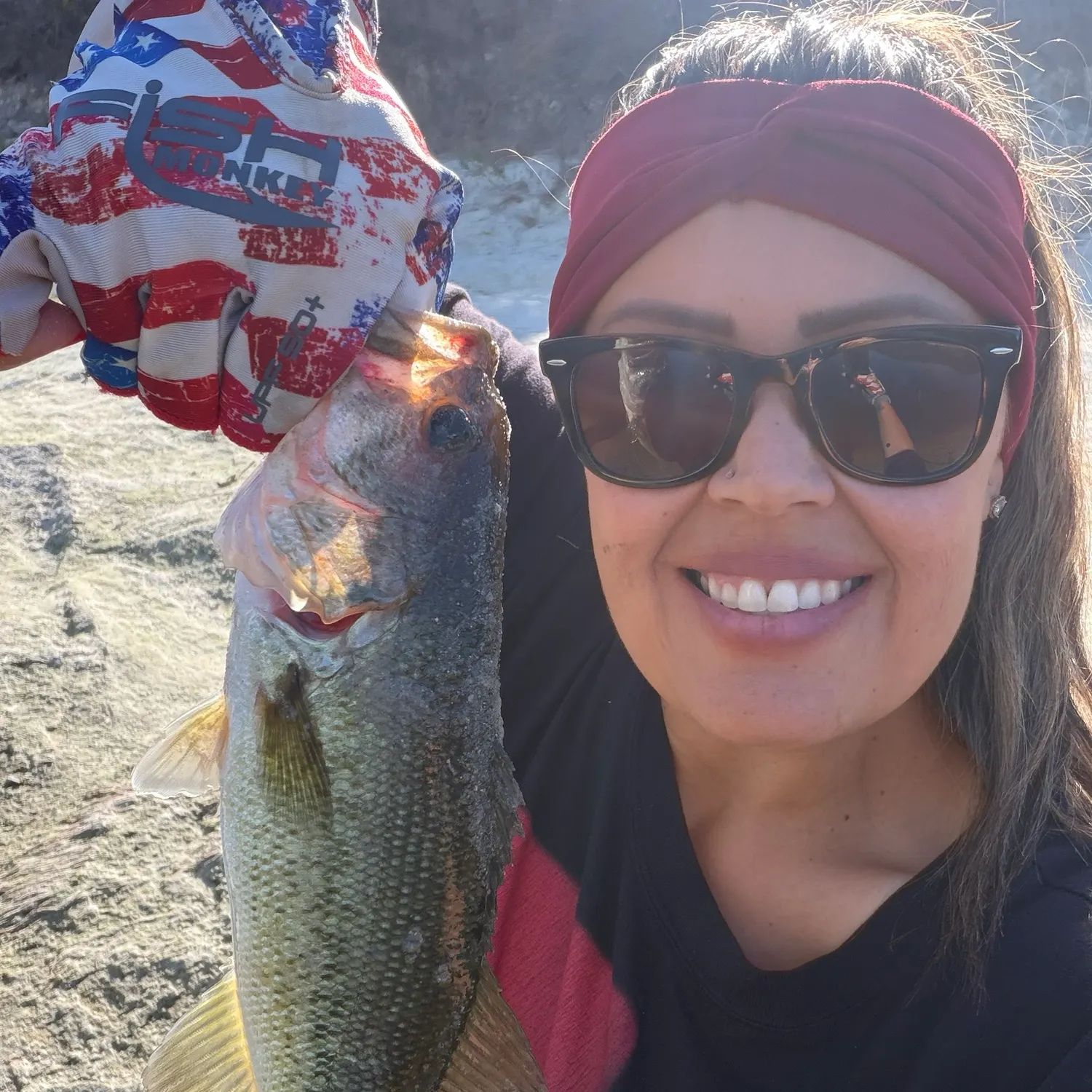 Largemouth bass caught on Fishbrain