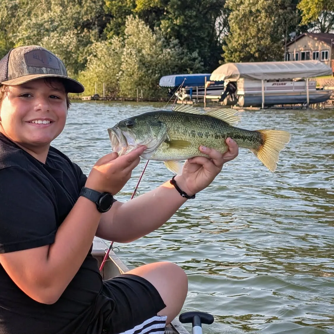 Largemouth bass caught on Fishbrain