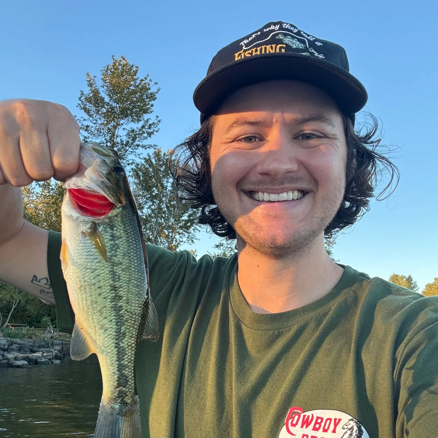 Largemouth bass caught on Fishbrain