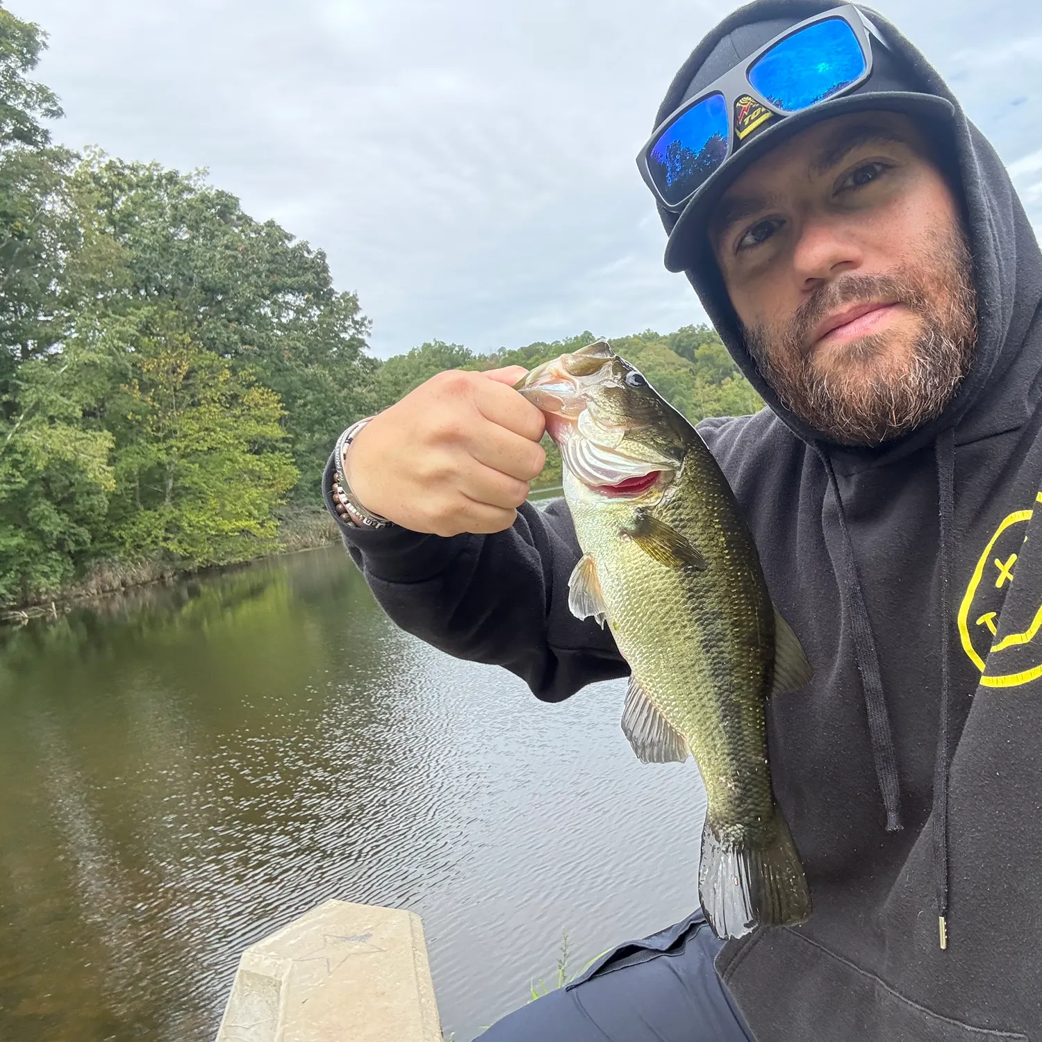 Largemouth bass caught on Fishbrain