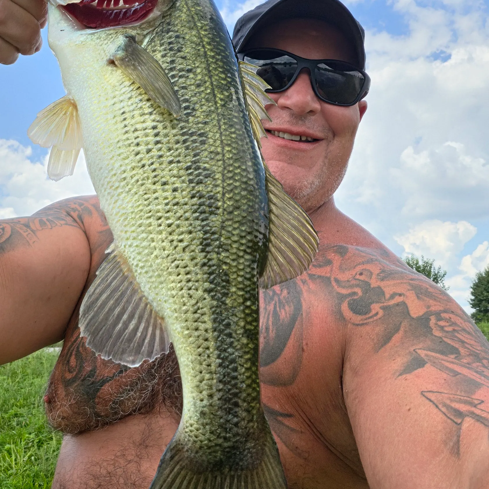 Largemouth bass caught on Fishbrain