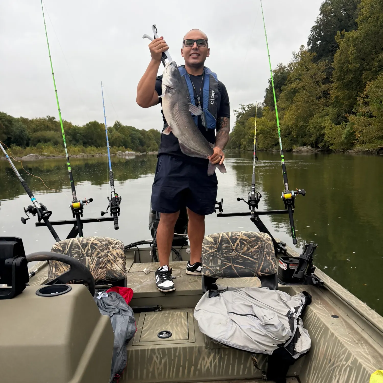 Blue catfish caught on Fishbrain