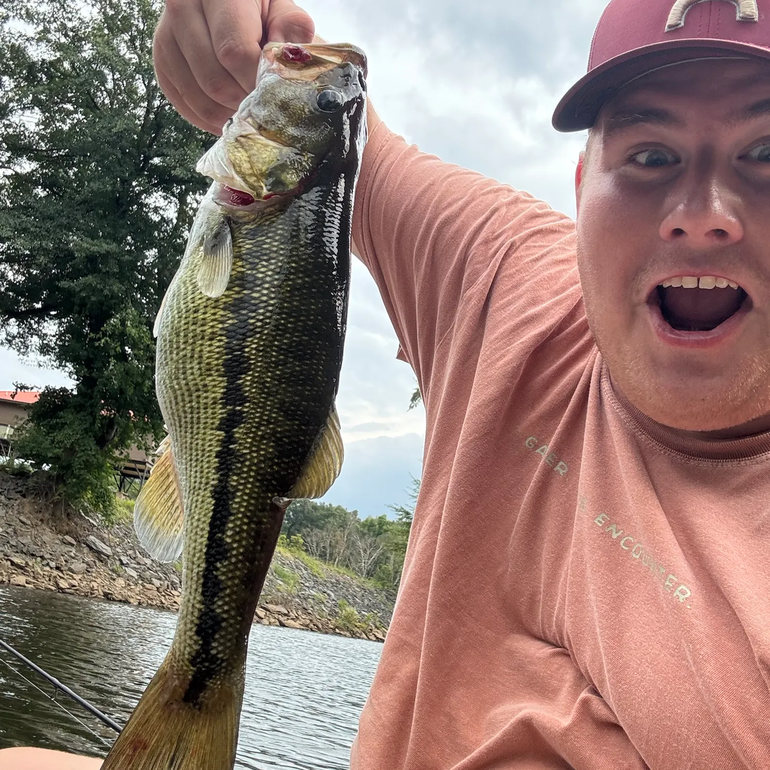 Spotted bass caught on Fishbrain