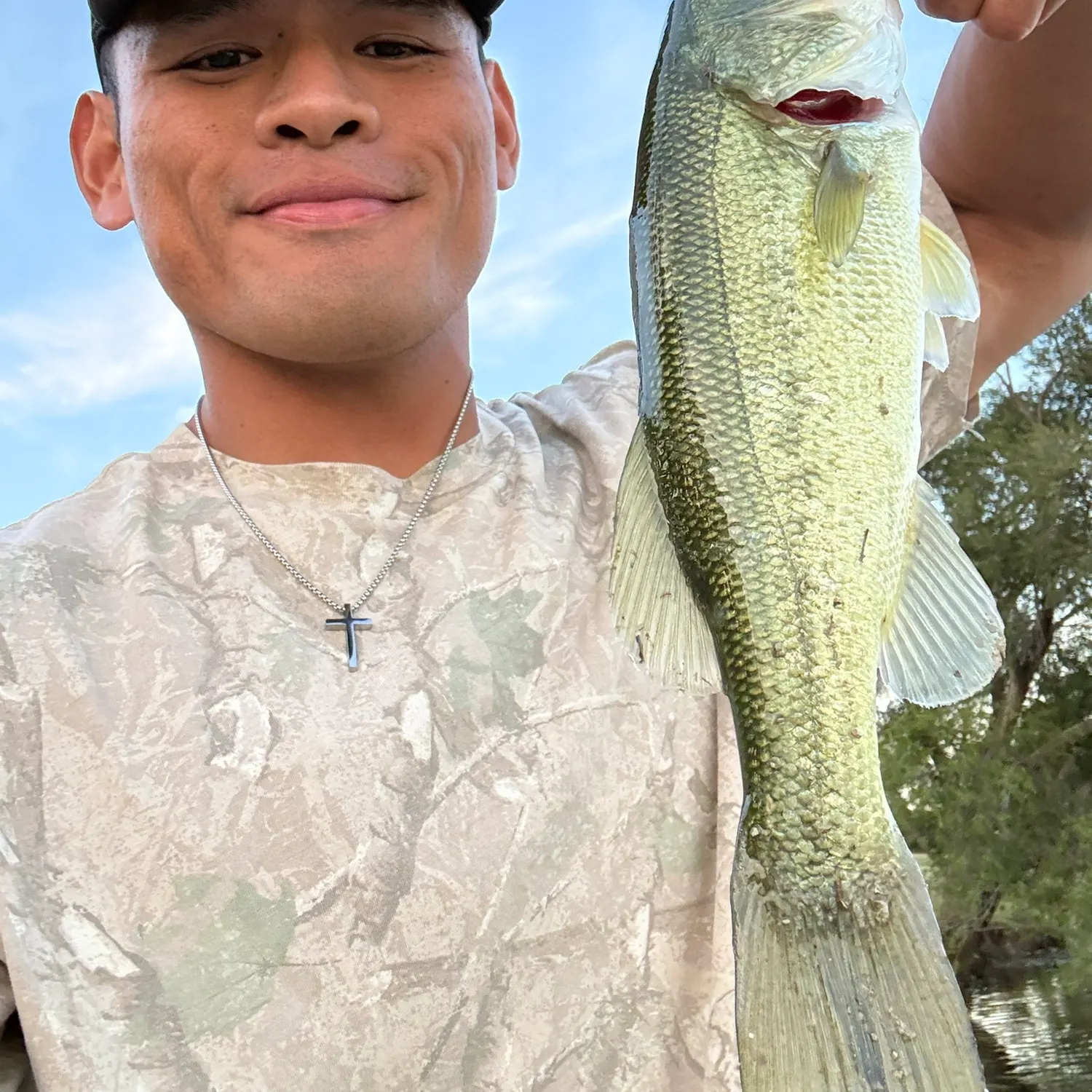 Largemouth bass caught on Fishbrain