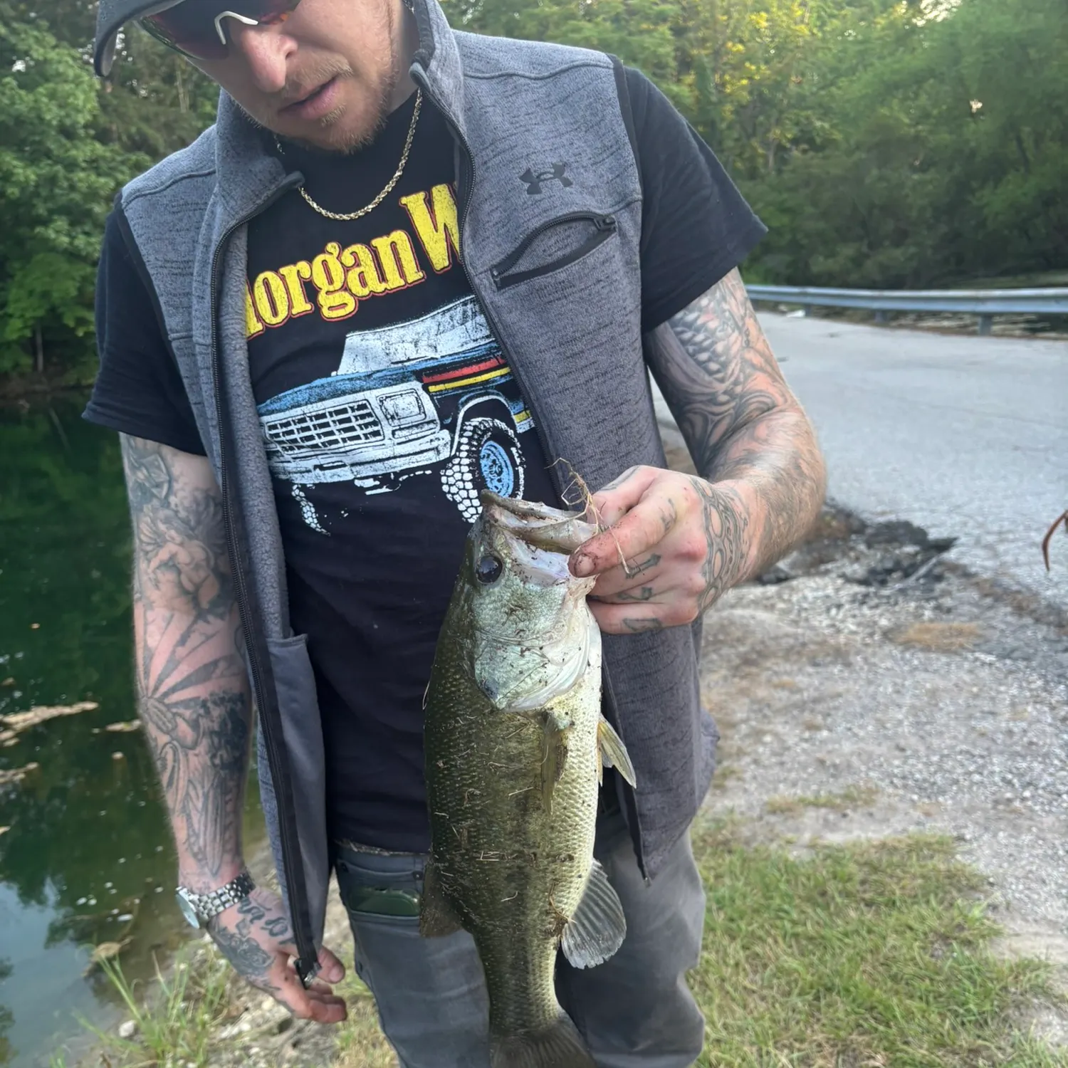 Largemouth bass caught on Fishbrain