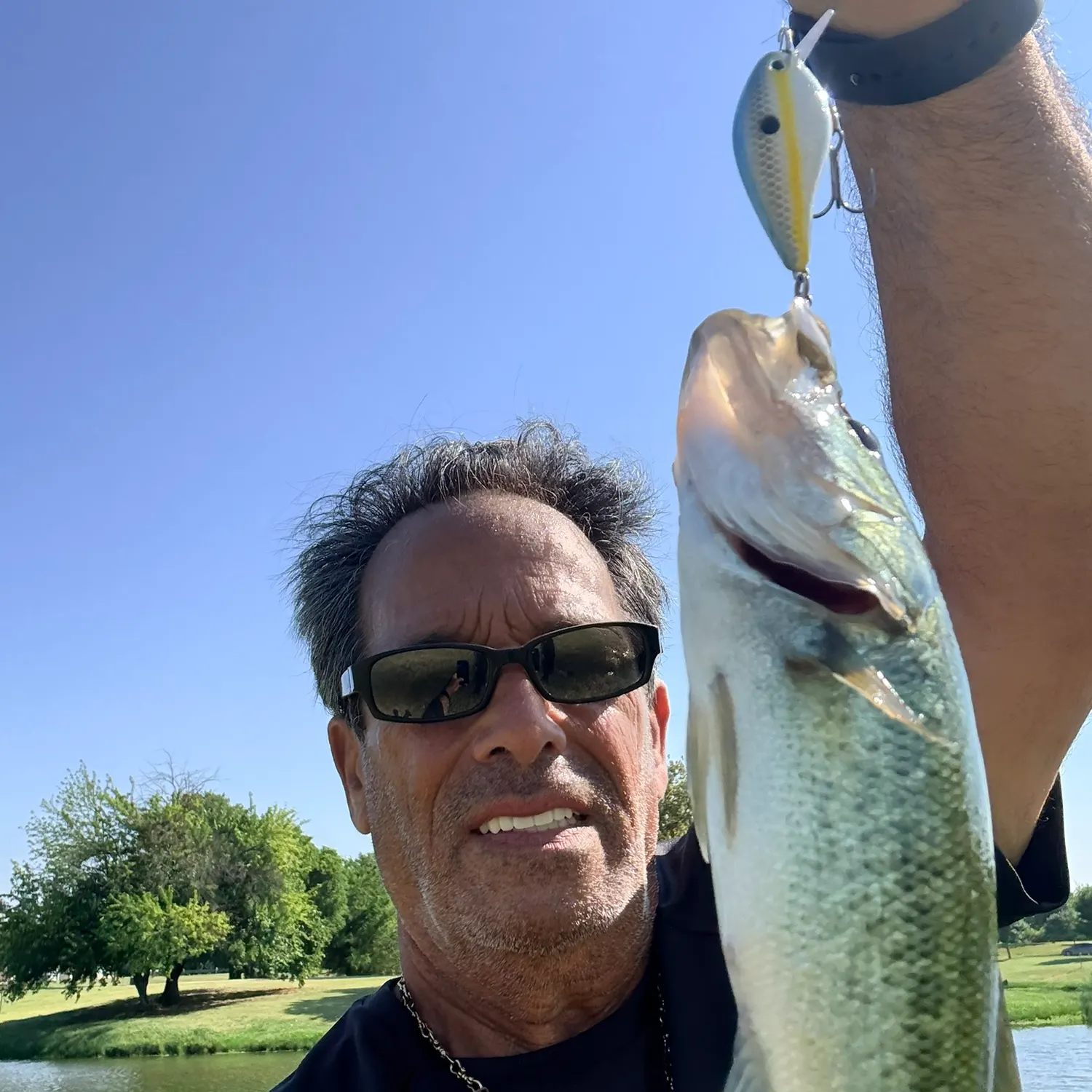 Largemouth bass caught on Fishbrain