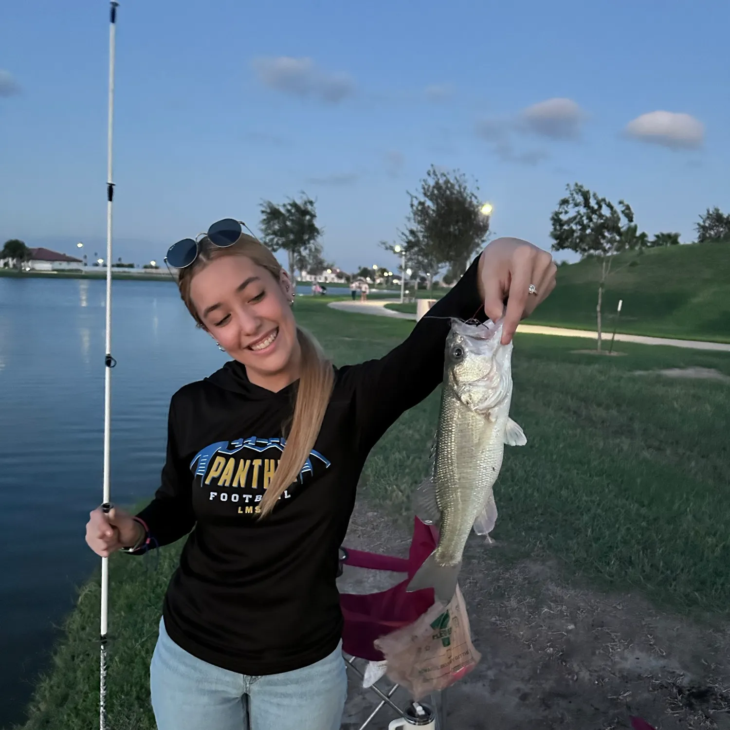 Largemouth bass caught on Fishbrain