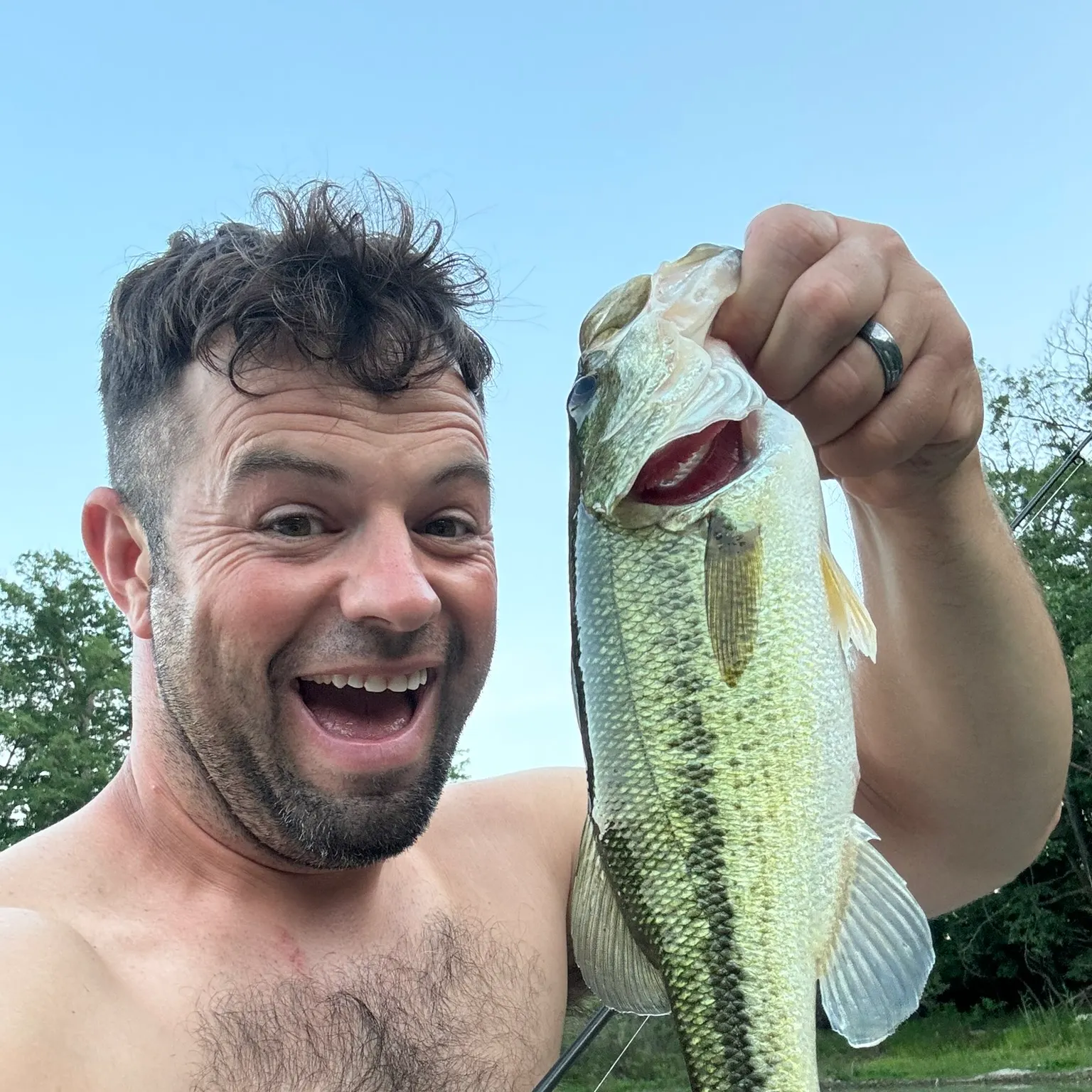 Largemouth bass caught on Fishbrain