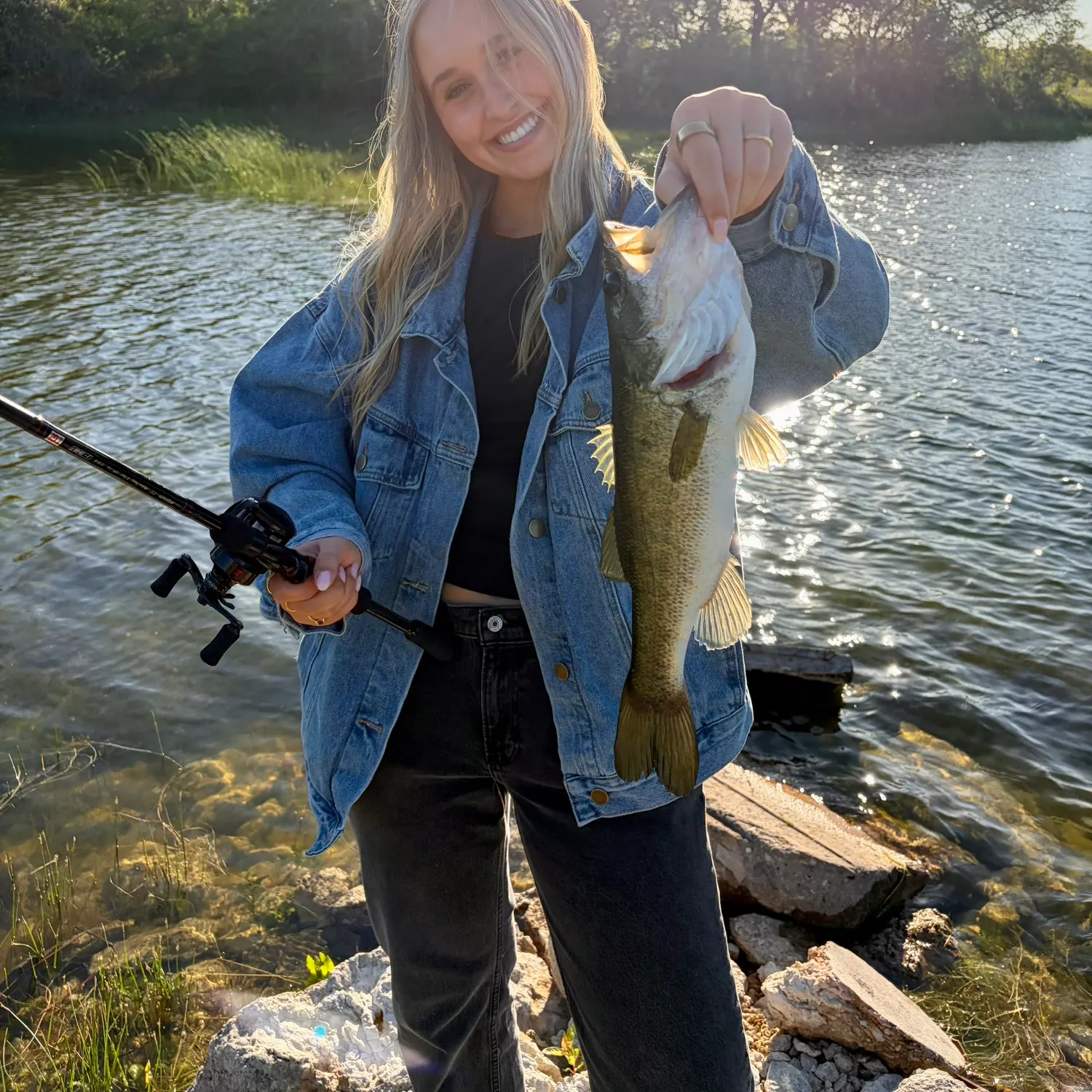 Largemouth bass caught on Fishbrain