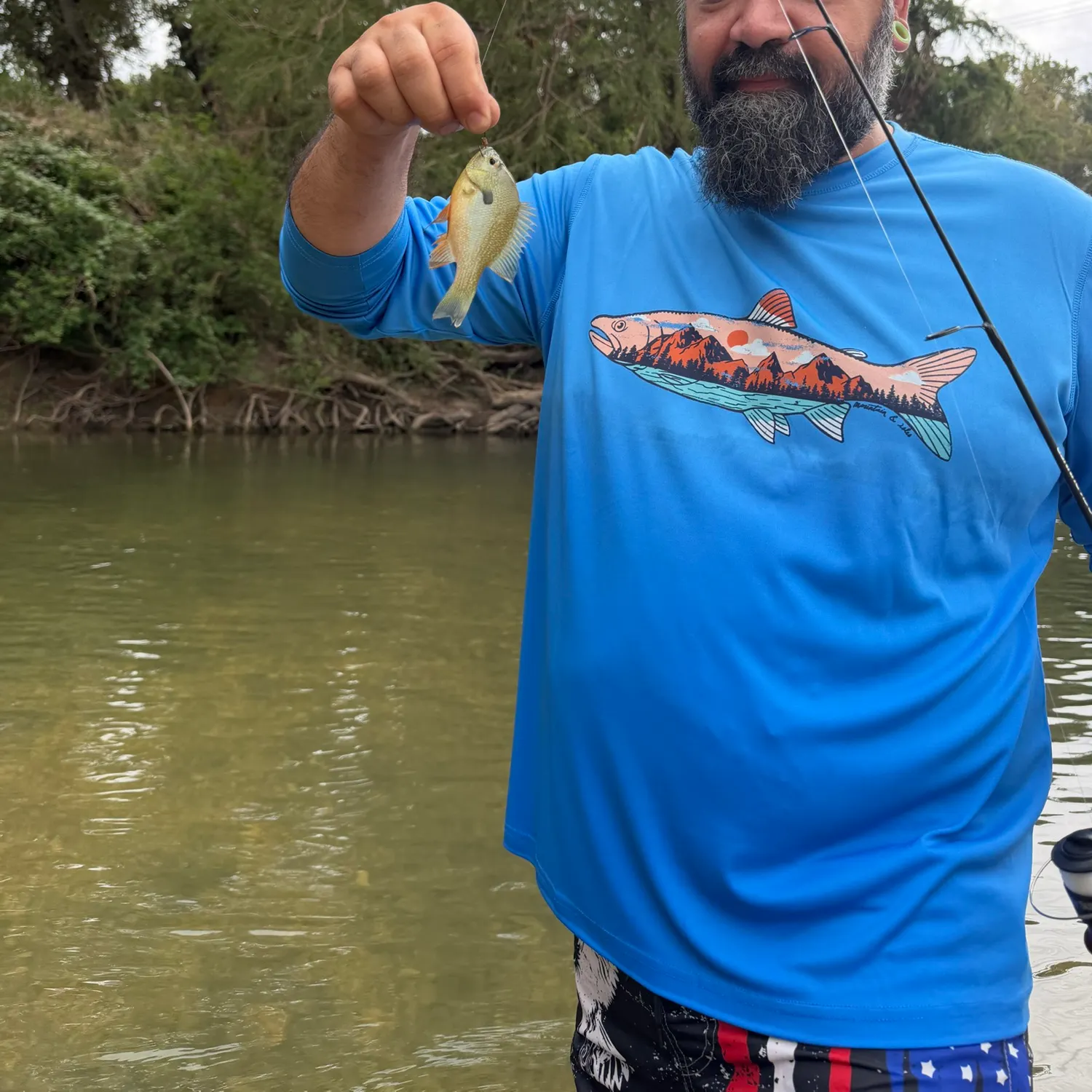 Green sunfish caught on Fishbrain