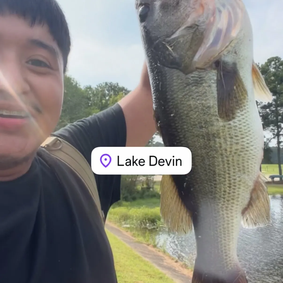 Largemouth bass caught on Fishbrain