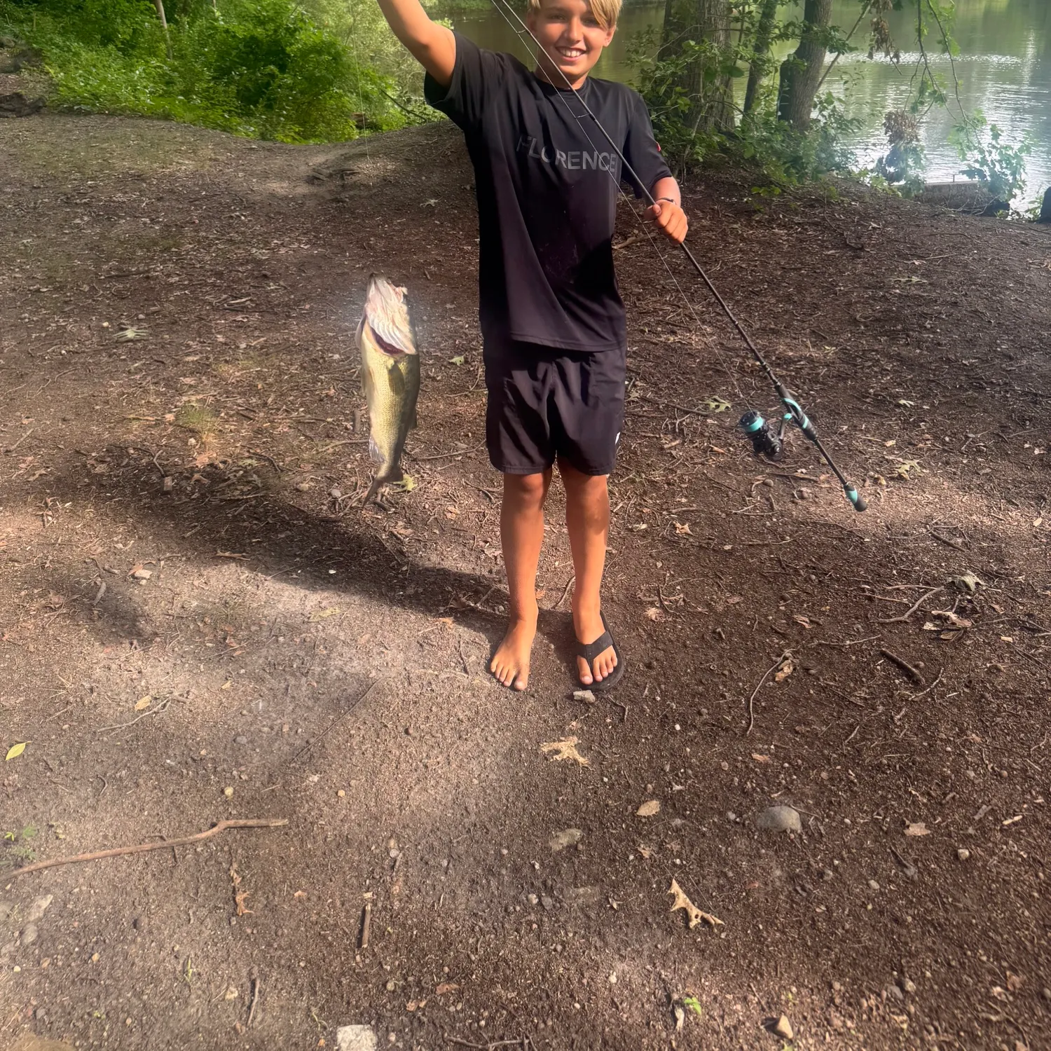 Largemouth bass caught on Fishbrain