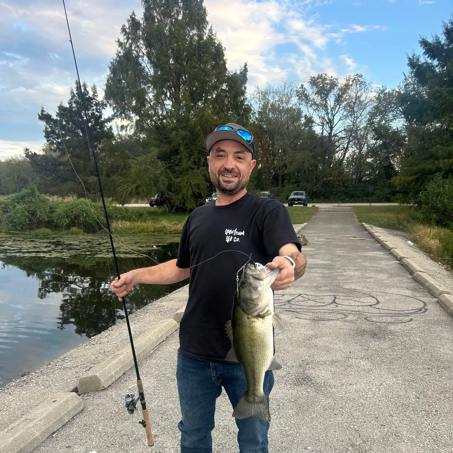 Largemouth bass caught on Fishbrain