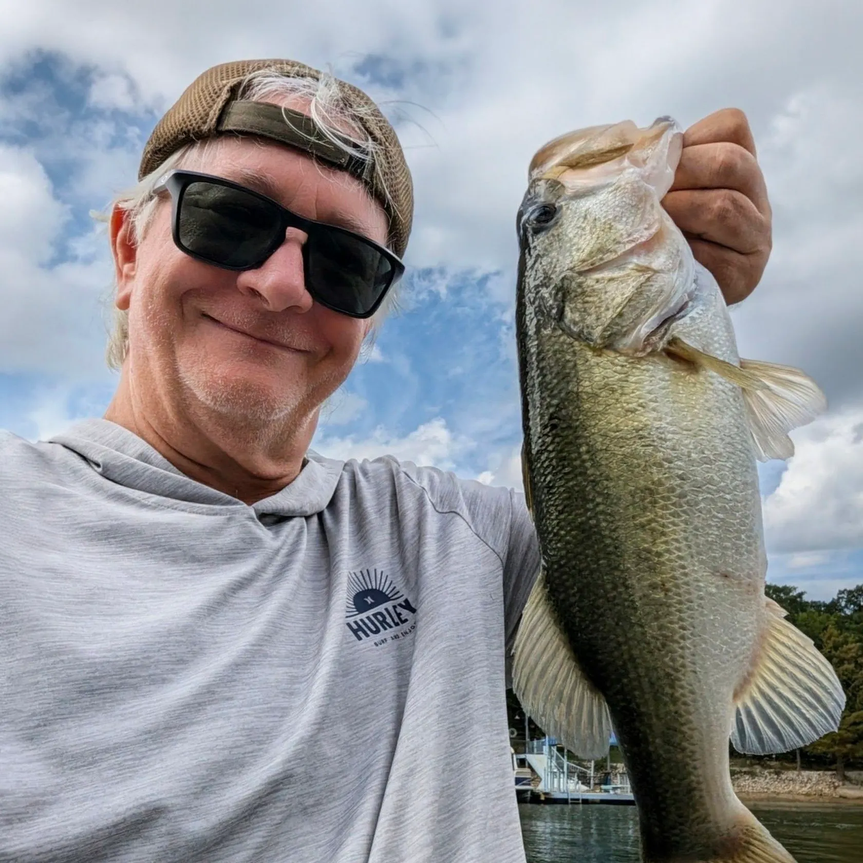 Largemouth bass caught on Fishbrain