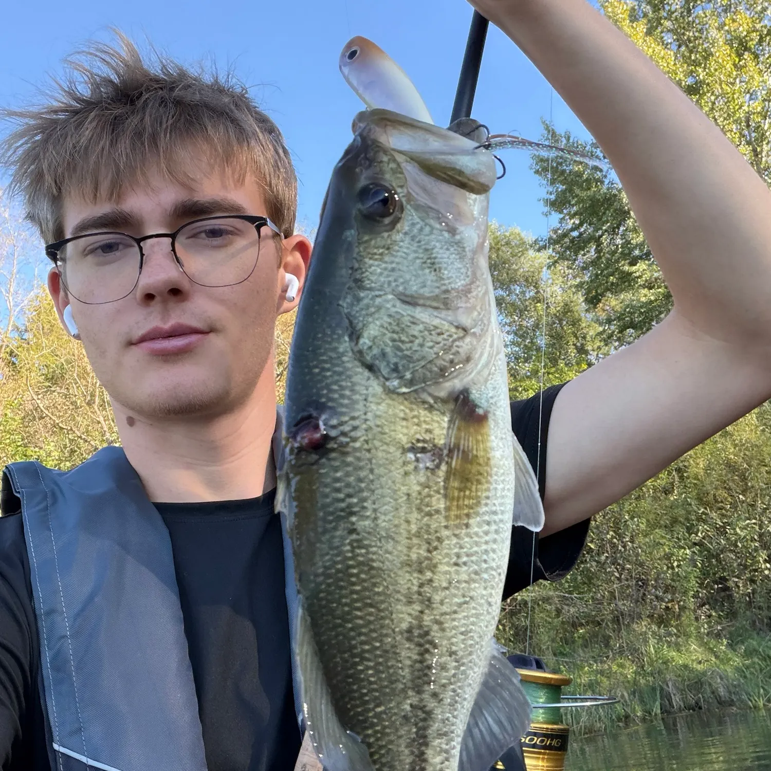Largemouth bass caught on Fishbrain