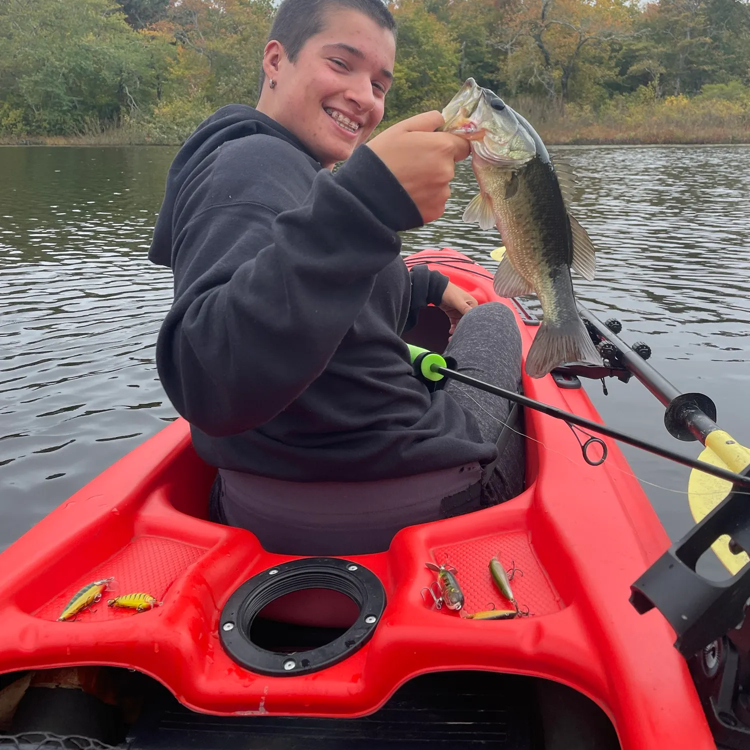 Largemouth bass caught on Fishbrain