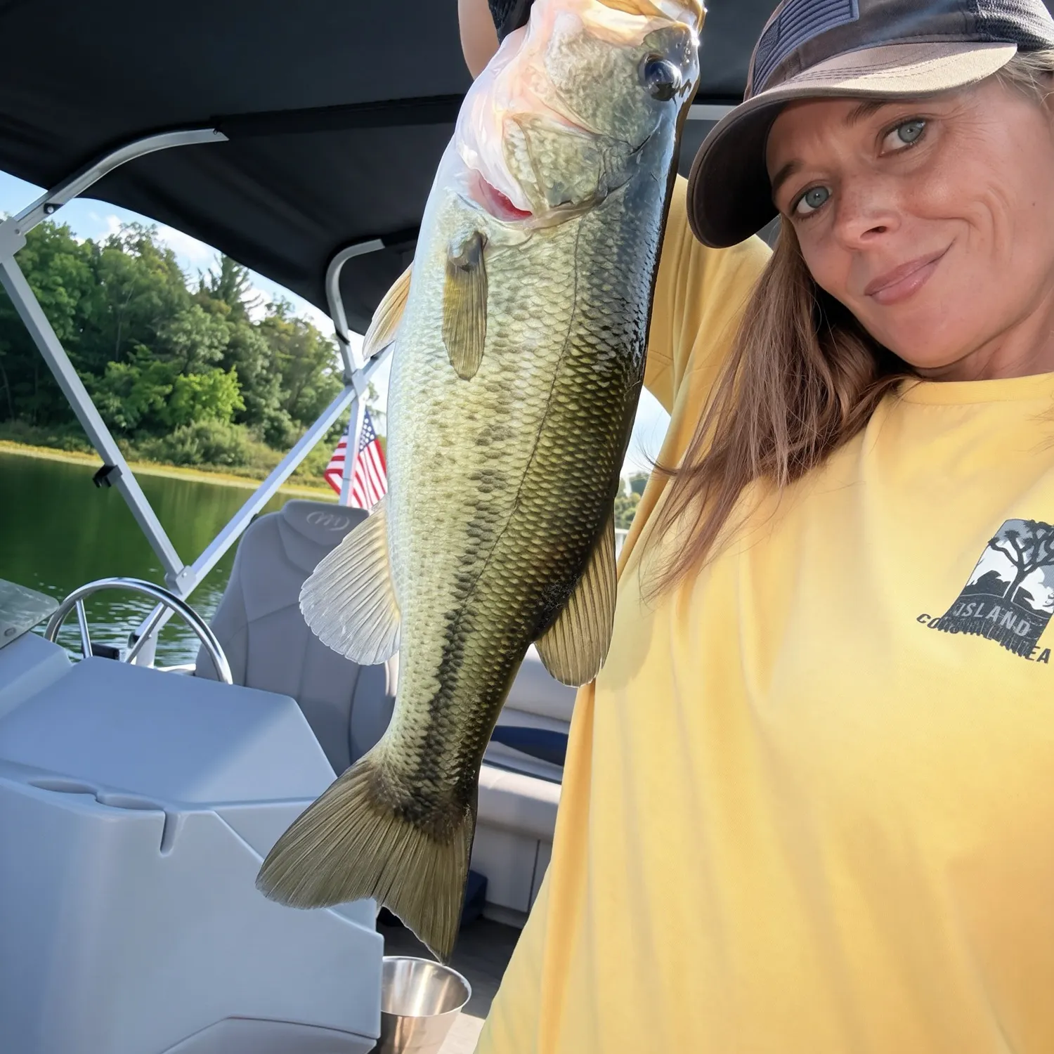 Largemouth bass caught on Fishbrain