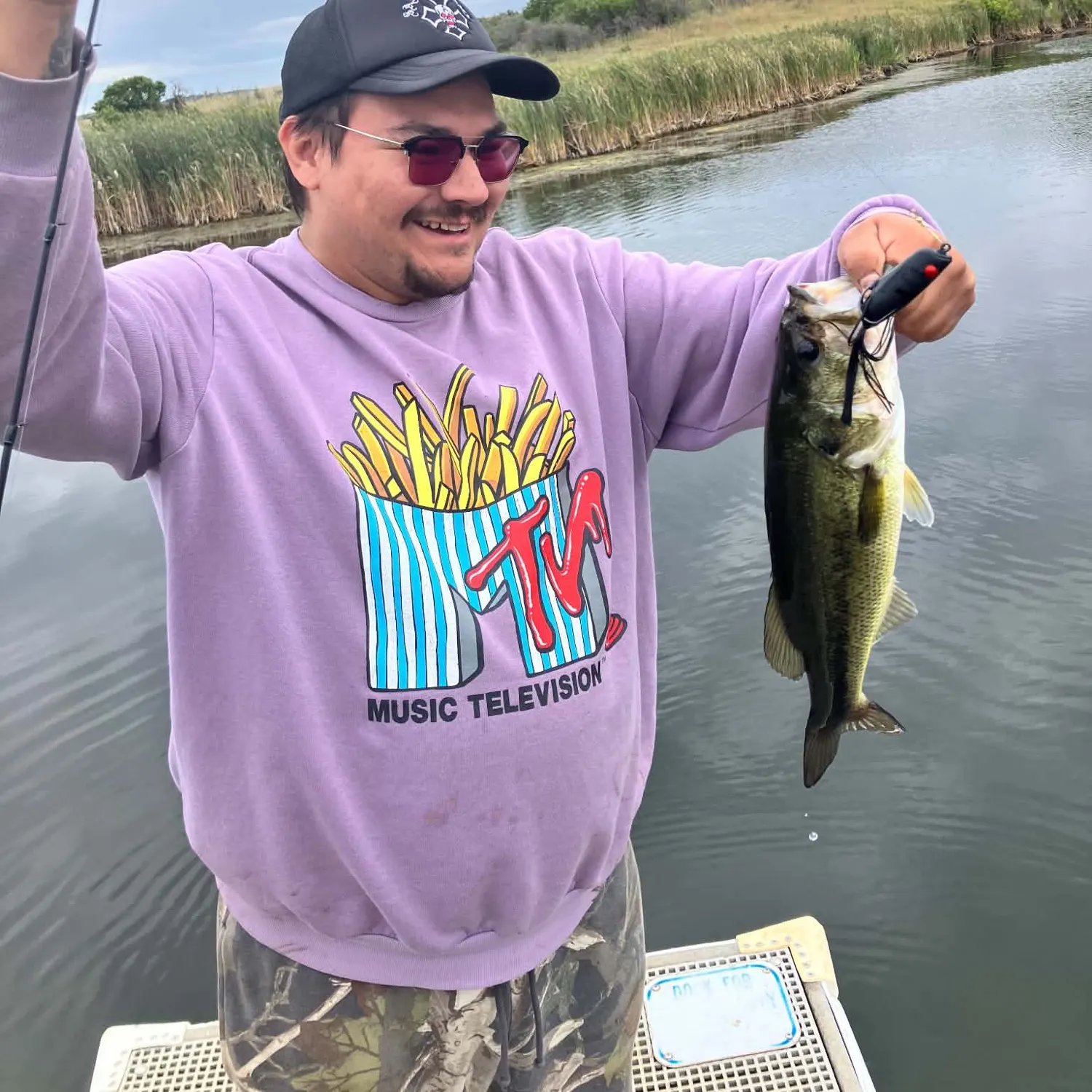 Largemouth bass caught on Fishbrain
