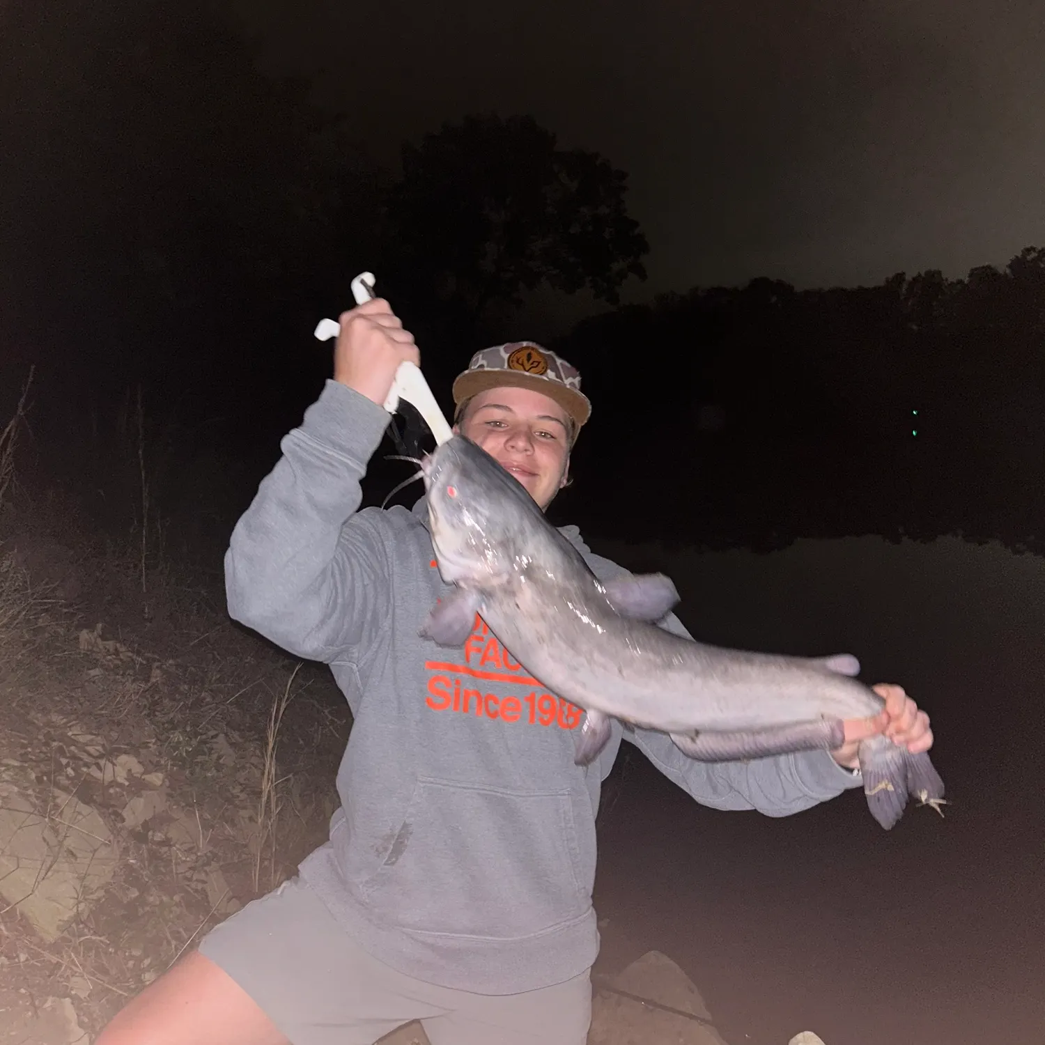 Blue catfish caught on Fishbrain
