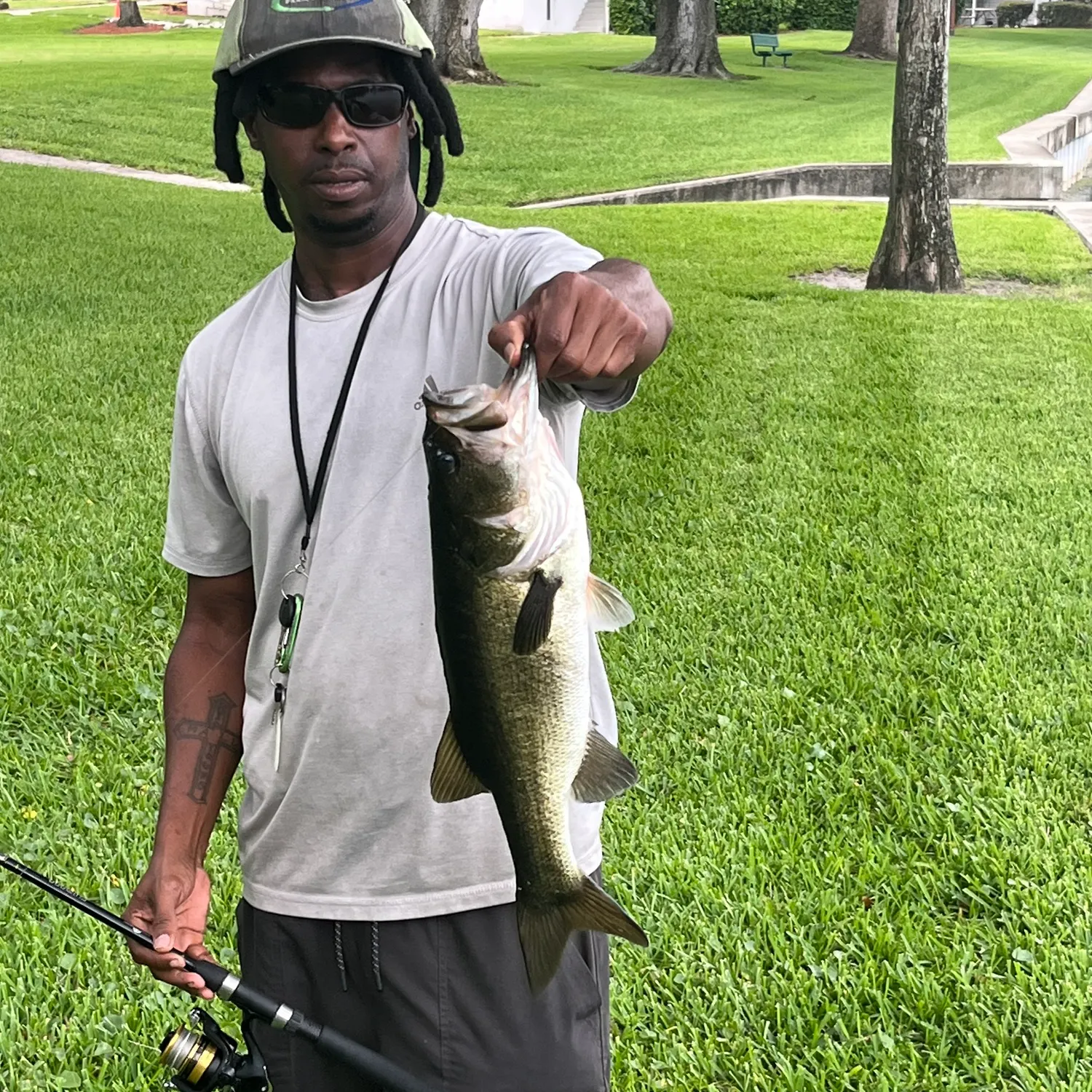 Largemouth bass caught on Fishbrain