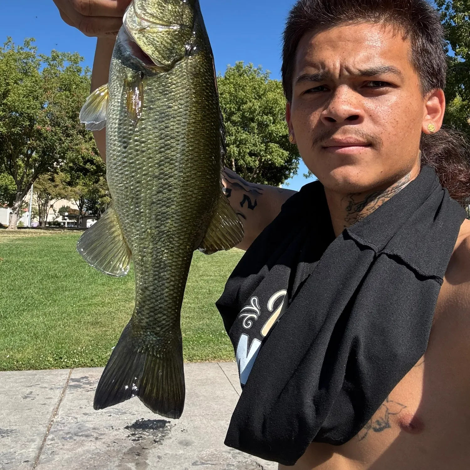 Largemouth bass caught on Fishbrain
