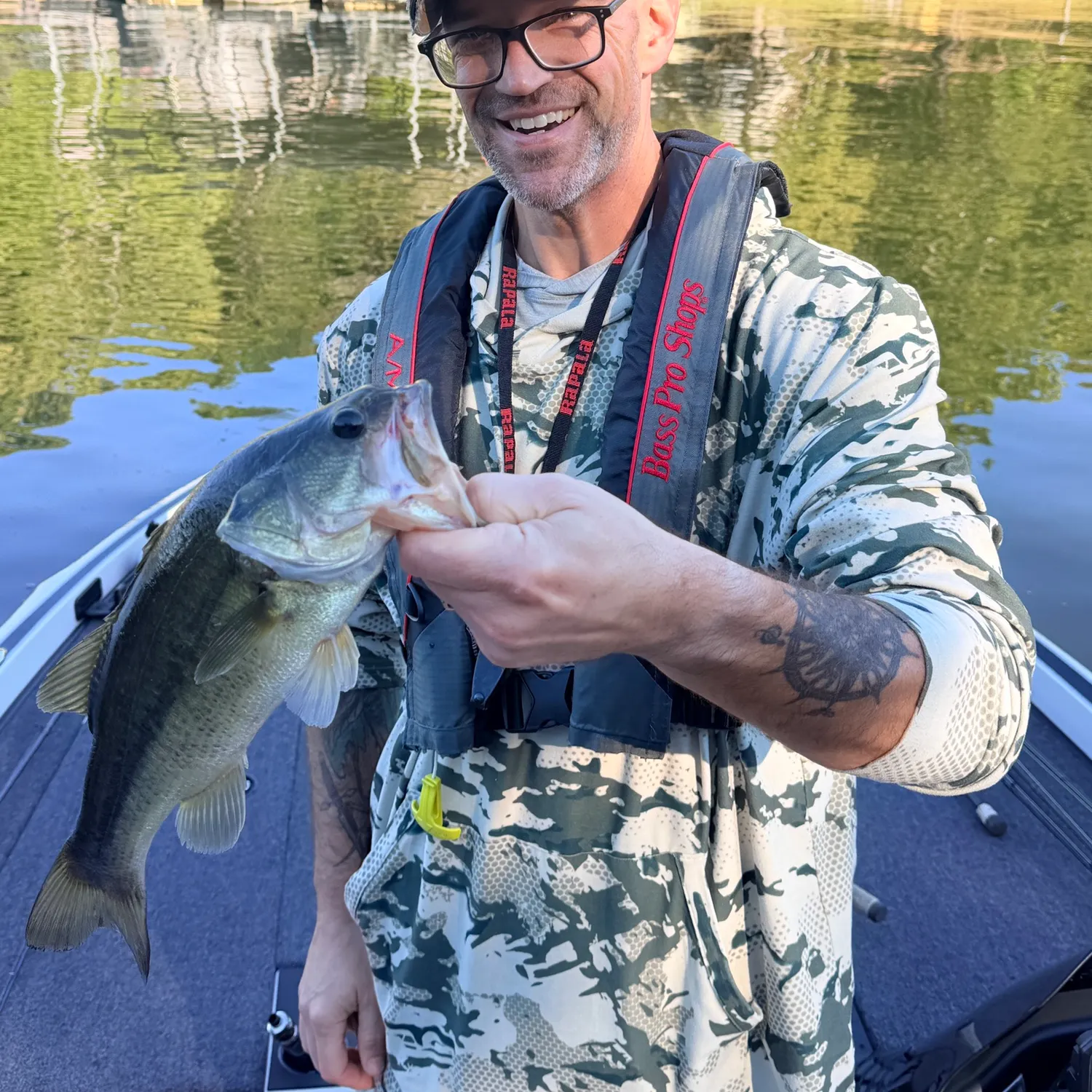 Largemouth bass caught on Fishbrain