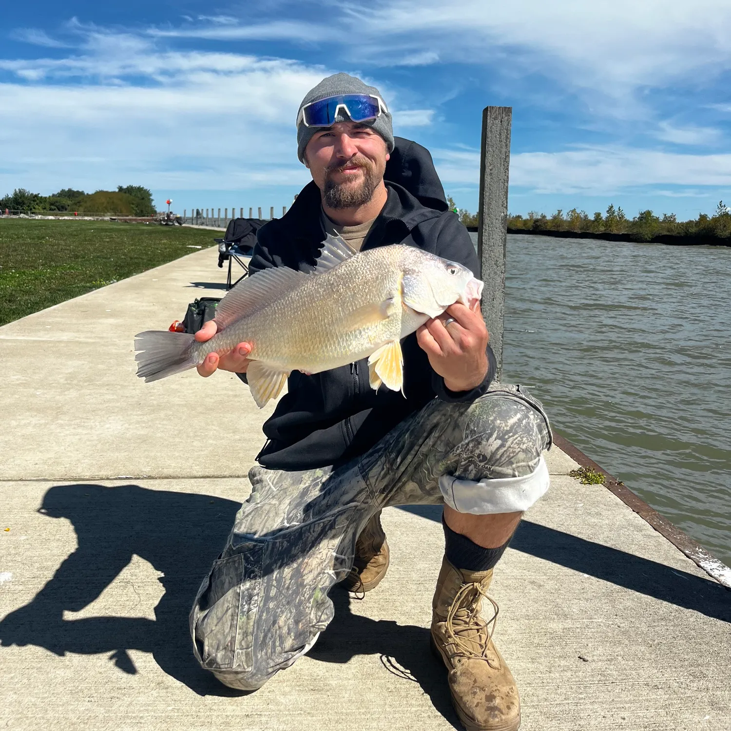 Freshwater drum caught on Fishbrain