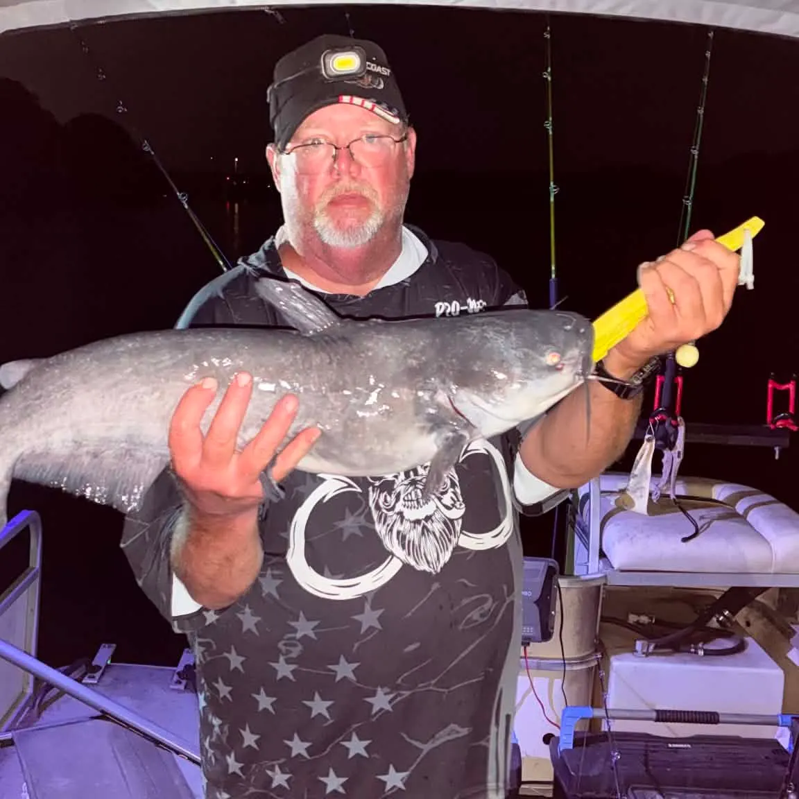Blue catfish caught on Fishbrain