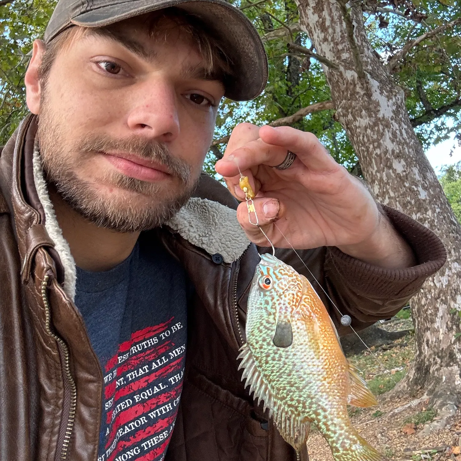 Longear sunfish caught on Fishbrain