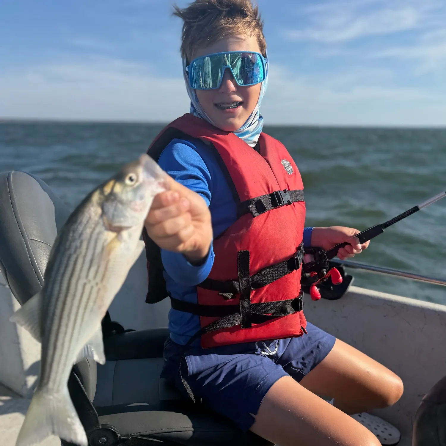 Striped bass caught on Fishbrain