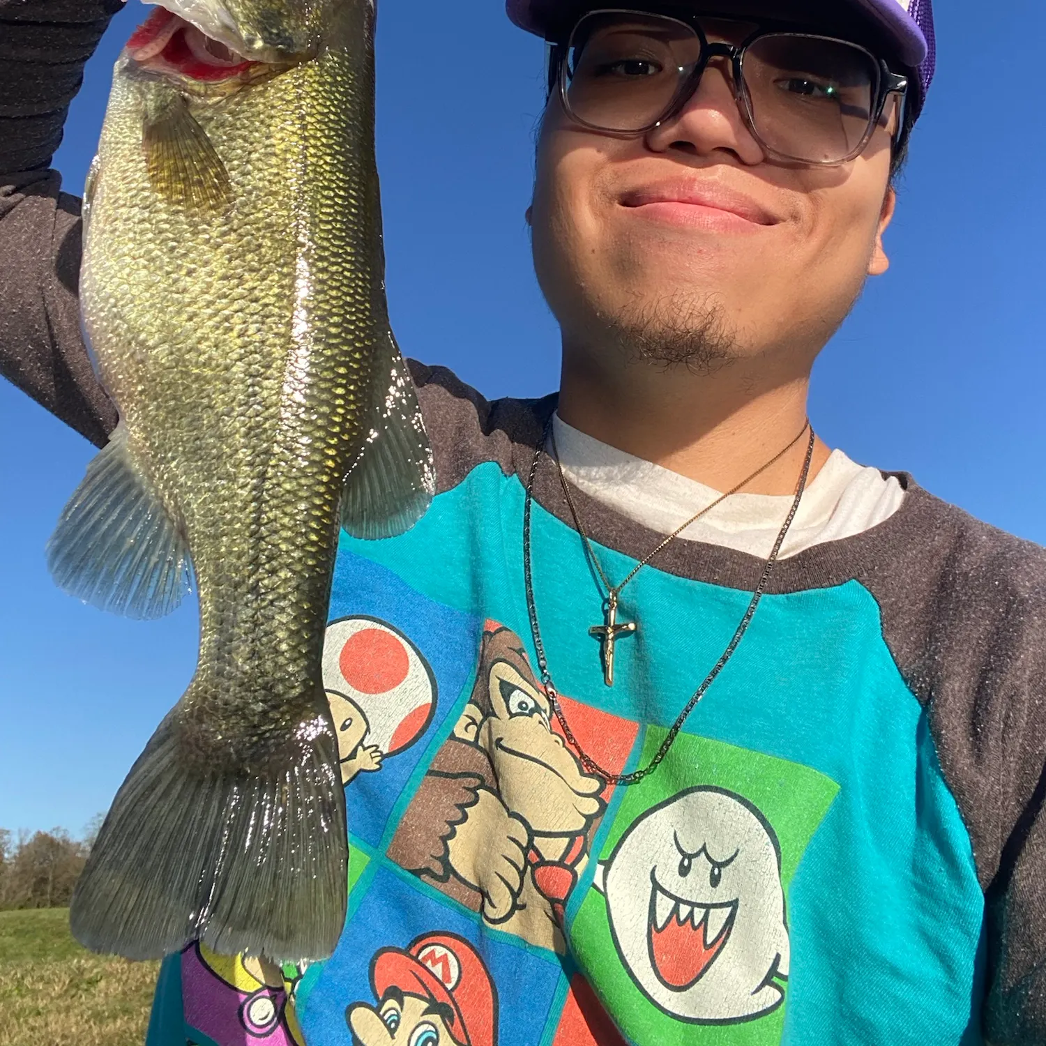 Largemouth bass caught on Fishbrain