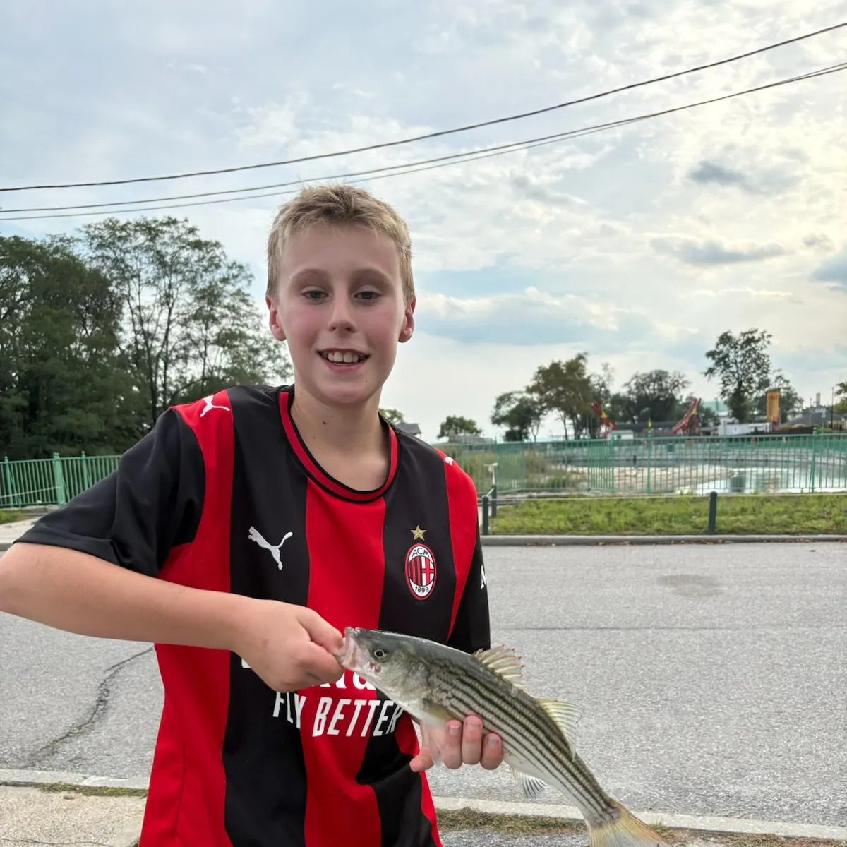 Striped bass caught on Fishbrain